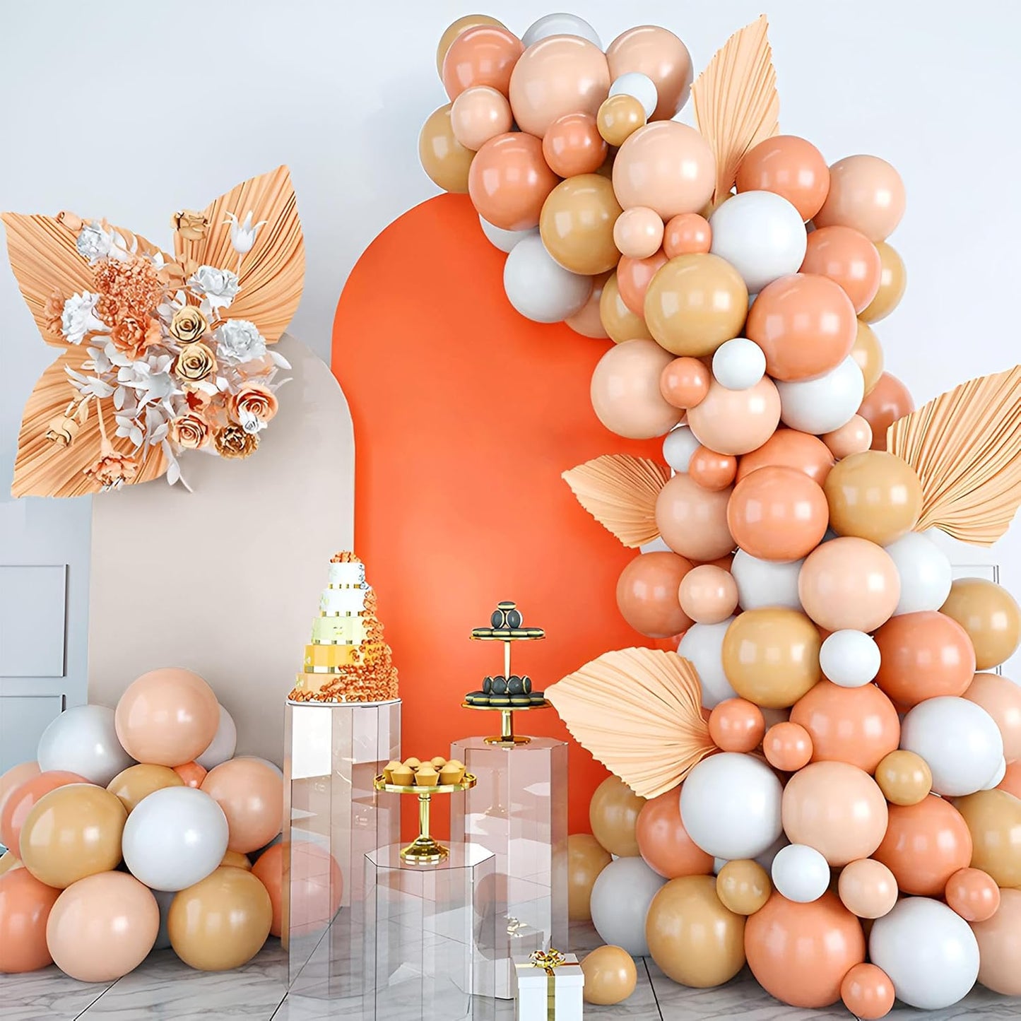 Wedding Arch Cover Spandex Arch Backdrop Cover 7.2FT Arch Stand Cover Arch Covers Stretchy Backdrop for Wedding Birthday Party Decoration Baby Shower Banquet (Candy Orange)