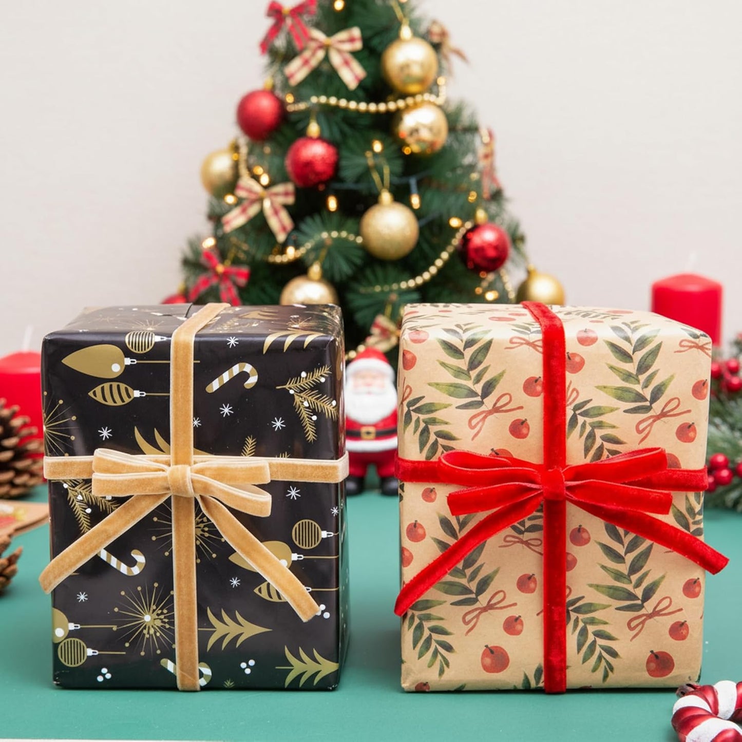 Vintage Khaki Velvet Ribbon, 3/8 Inch X 25Yd