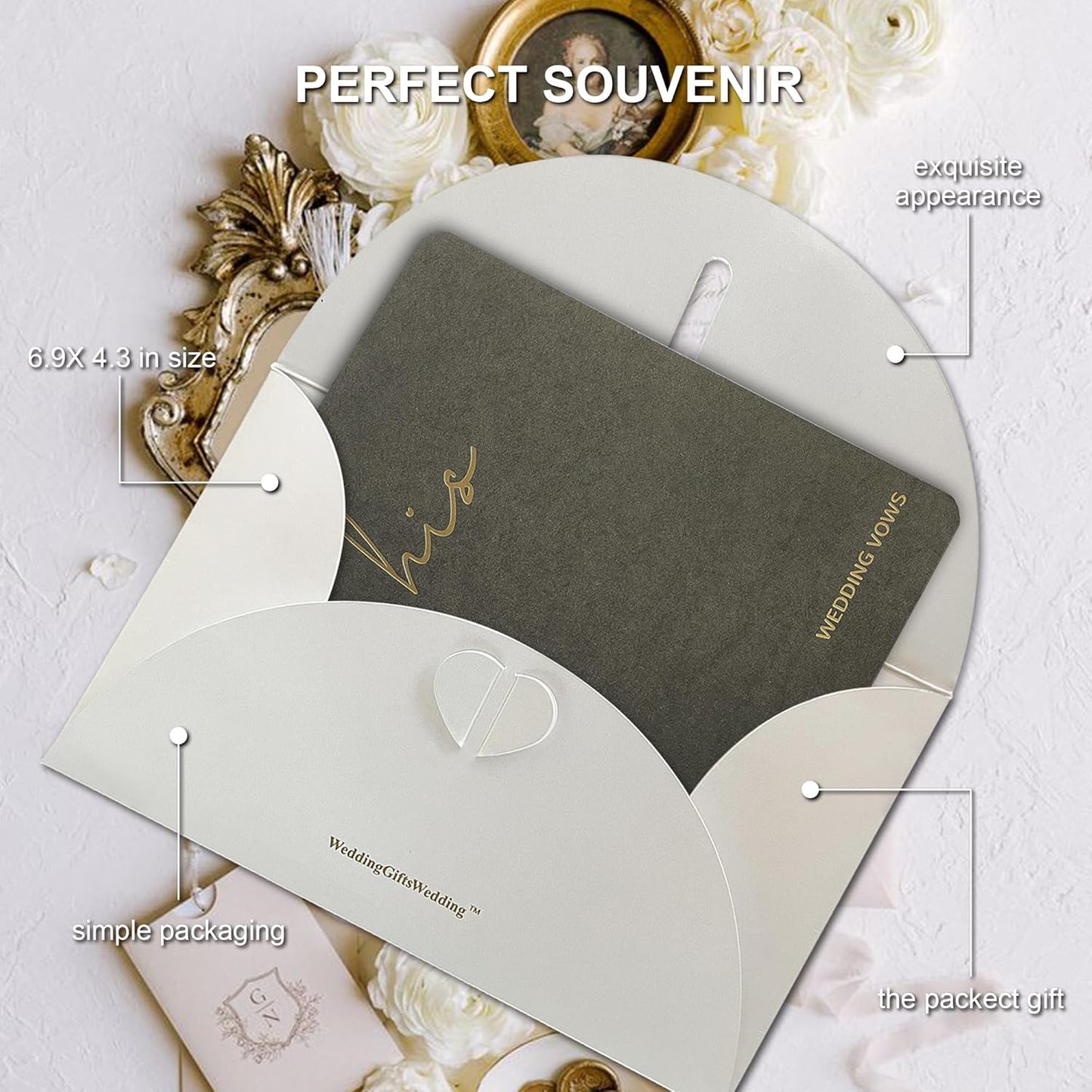 Wedding Vow Books His and Hers, Wedding Registry Gifts Ideas for Bride & Groom,Wedding Essentials