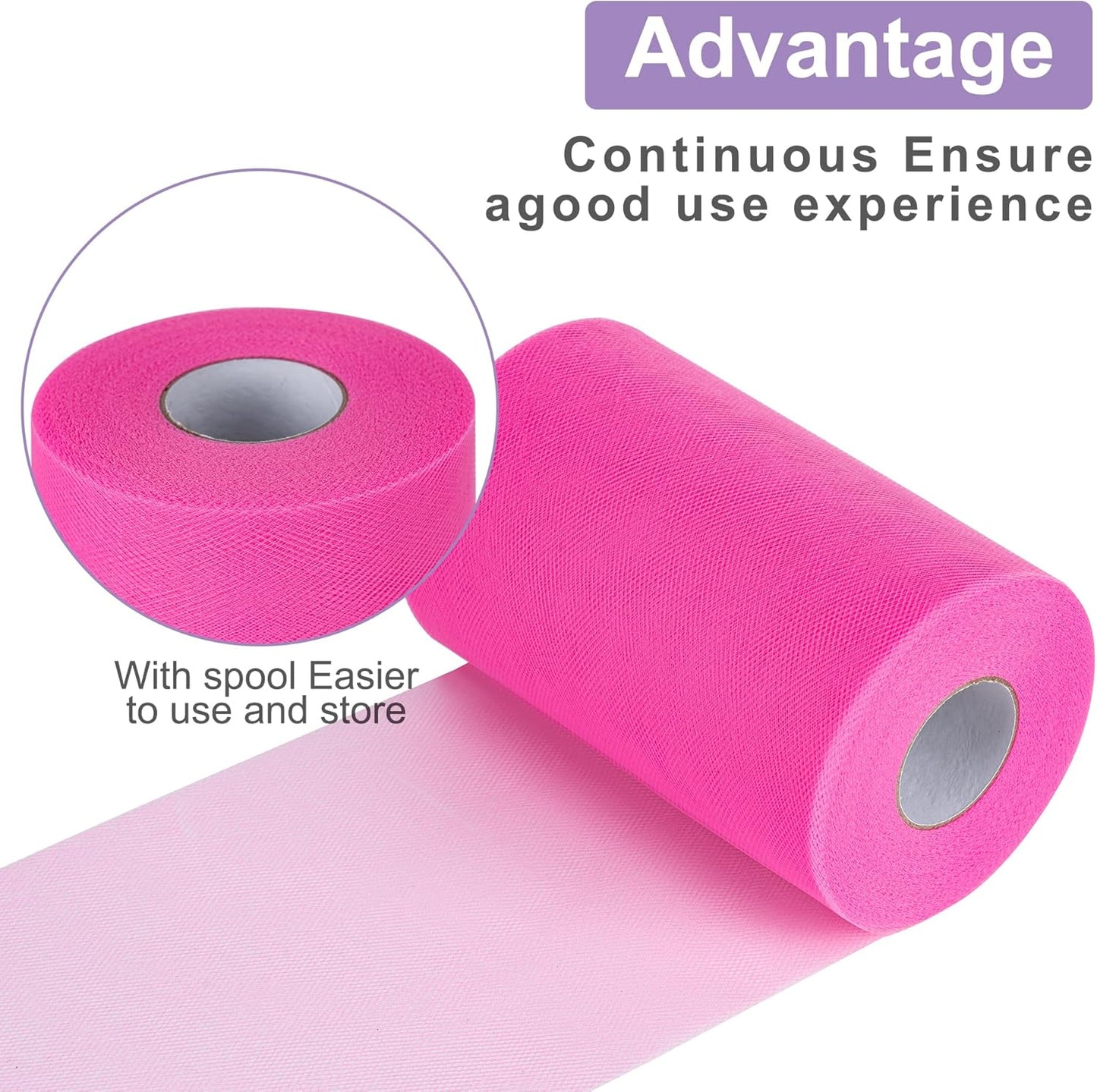 Apple Green Tulle Fabric Rolls 6 Inch by 100 Yards (300 feet) Tulle Roll Spool Fabric for DIY Tutu Skirt Baby Shower Birthday Party Wedding Decorations Christmas Craft Supplies (Apple Green)