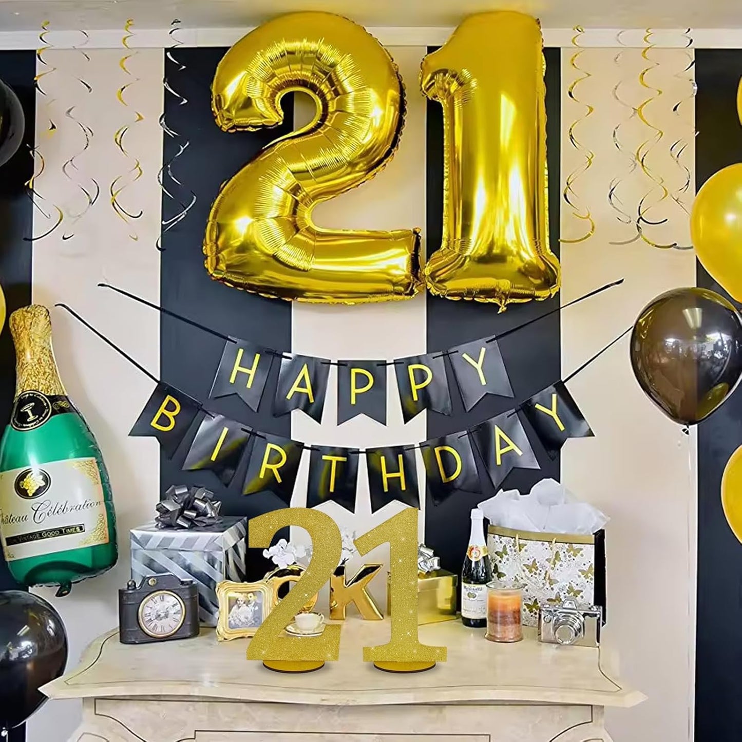 TONIFUL 11.8 Inch Gold Glitter Numbers Table Centerpieces 0-9 Birthday Party Decorations,Shining Gold Digital 2 for Birthday Party,Wedding,Bridal Shower,Engagement,Photo Shoot,Anniversary