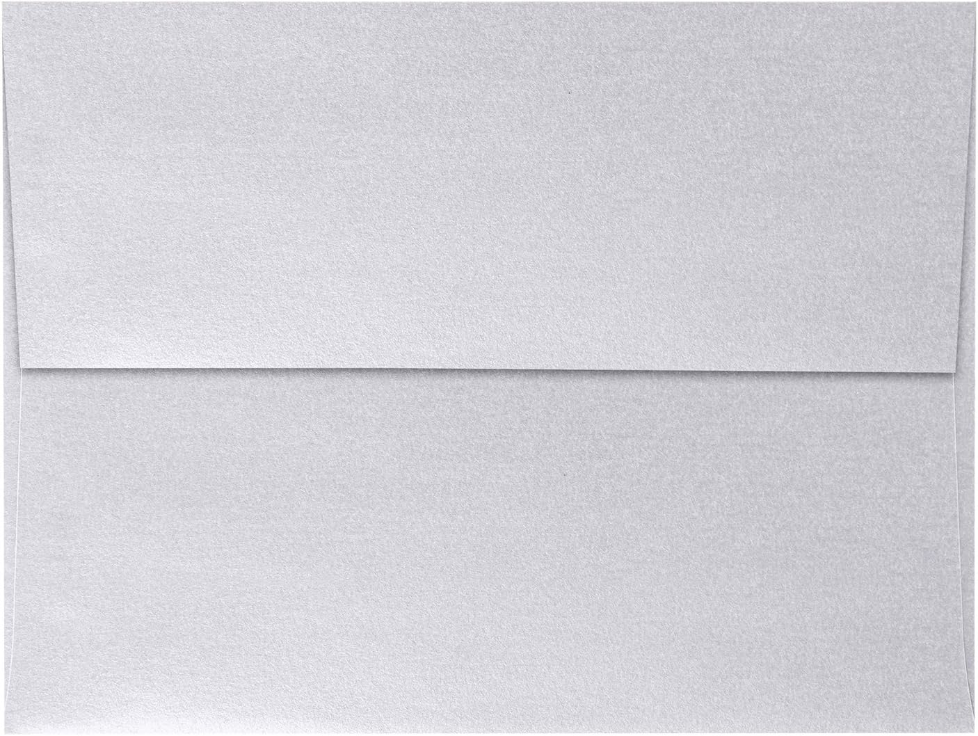 LUXPaper A7 Invitation Envelopes | Peel & Press | 5 1/4" x 7 1/4" | Silver Metallic | 80lb. Text | 50 Qty