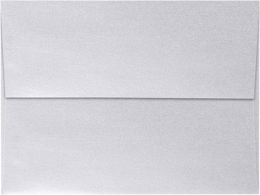 LUXPaper A7 Invitation Envelopes | Peel & Press | 5 1/4" x 7 1/4" | Silver Metallic | 80lb. Text | 50 Qty