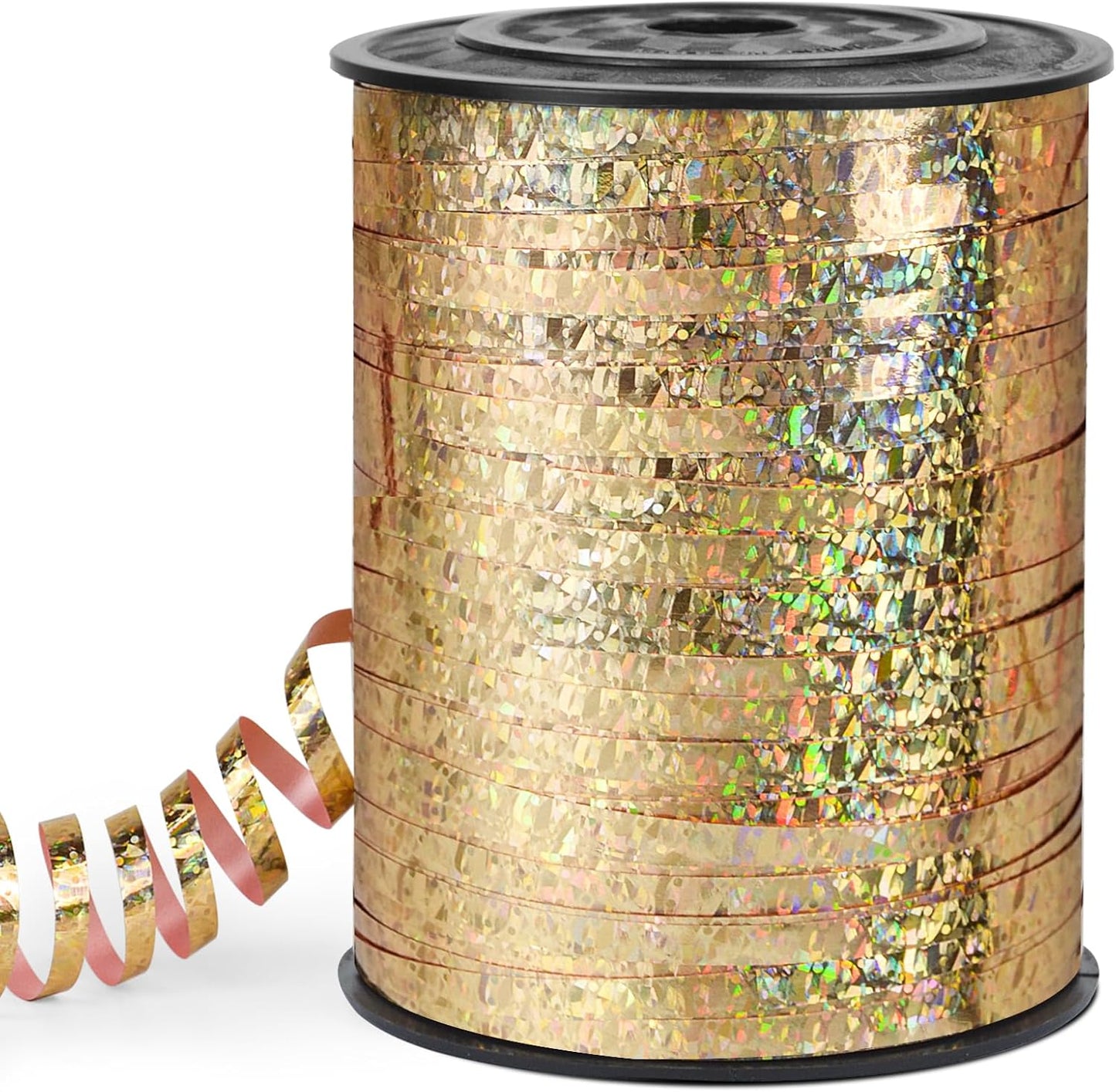 Rose Gold Curling Ribbon - 500 Yard Shiny Metallic Curly Gift Wrapping Ribbon for Florist Flowers