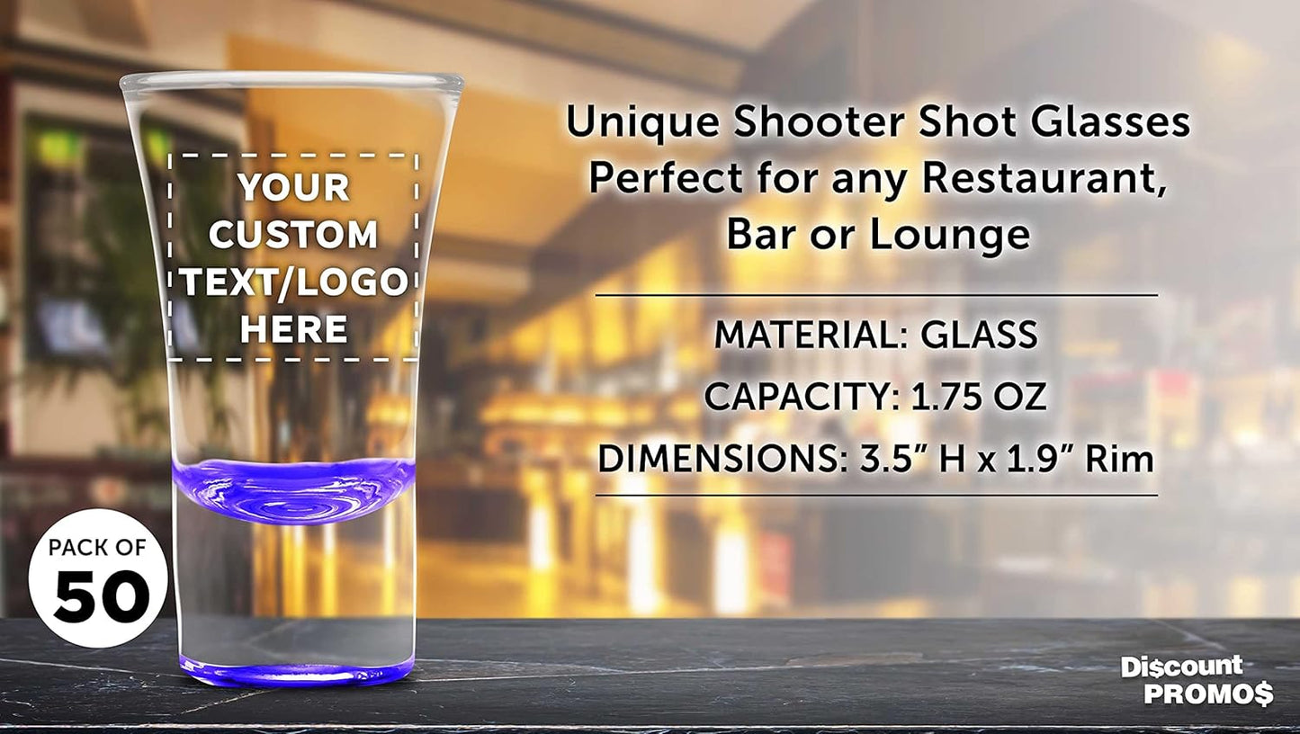 DISCOUNT PROMOS 2 oz. Lord Shooter Etched Shot Glasses, 10 pack, 21st Birthday Party, Lounge Glassware, Purple