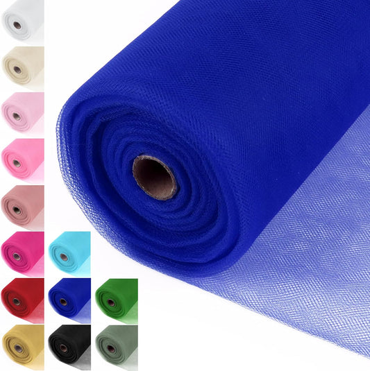 Royal Blue Tulle Fabric Rolls 54 Inch x 40 Yards Large Mesh Tull Bolt for Wedding, Garden Netting, Tutu Skirt, Party Decoration and Craft Supplies
