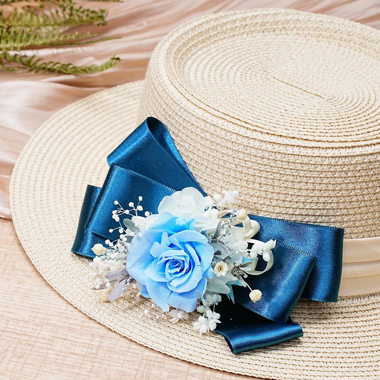 LaRibbons Navy Satin Ribbon 1 Inch 25 Yards Luxury Double Faced Blue Silk Ribbon for Flower Bouquet Crafts Gift Wrapping Wedding Party Graduation Decoration