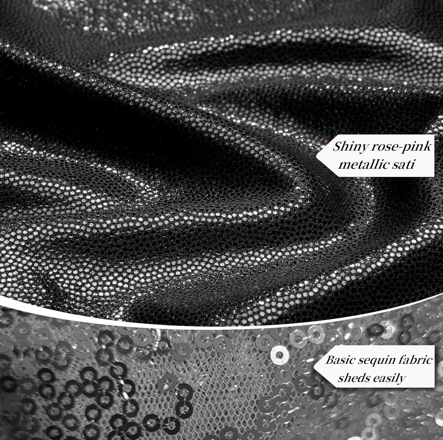 20ftx10ft Black Sequin Backdrop Curtain for Parties, Wrinkle Free Thick Glitter Sparkle Photo Backdrop Drapes 4 Panels 5x10FT Shimmer Back Drop Cloth for Wedding Birthday Halloween Background