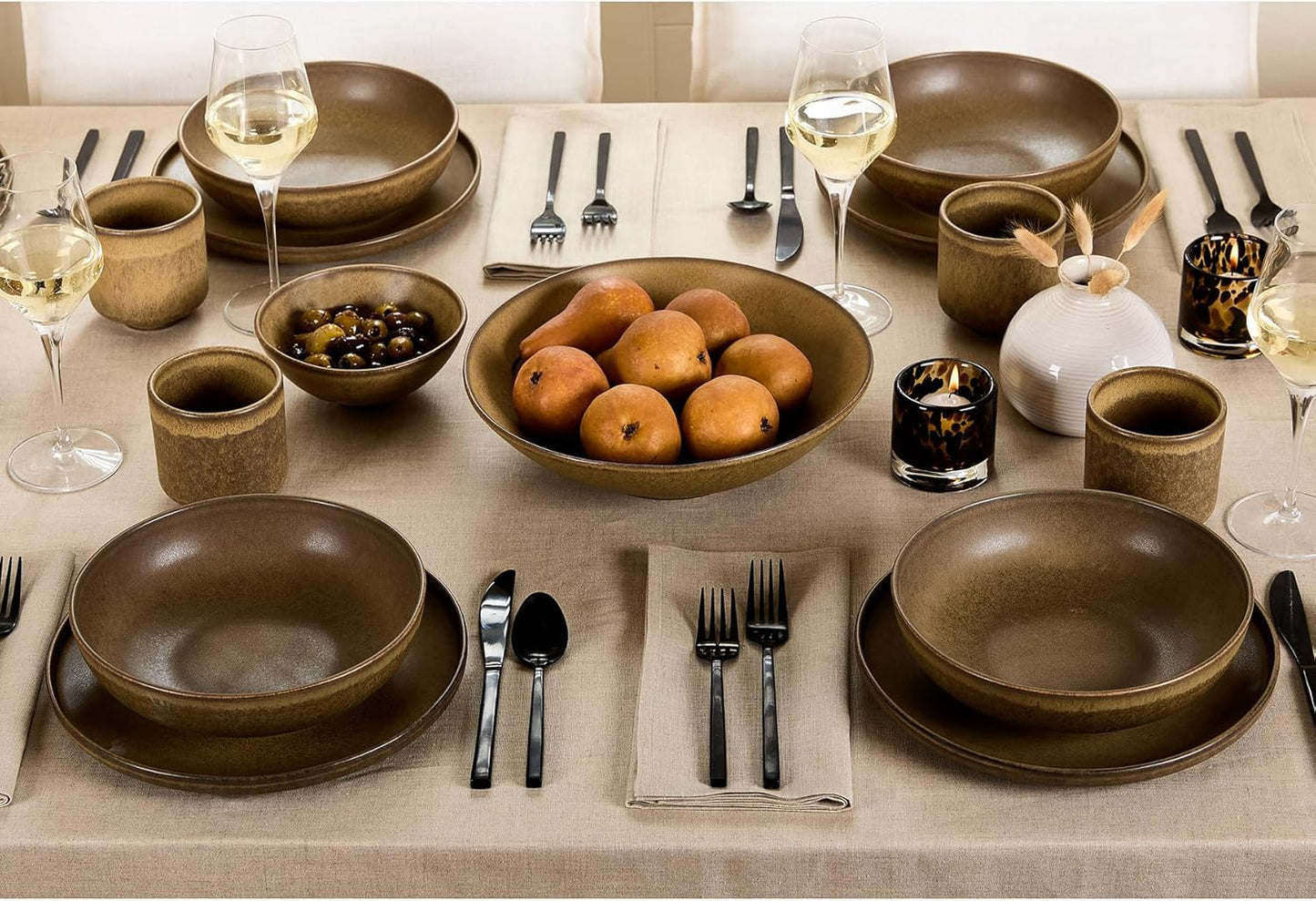 Solino Home Natural Linen Tablecloth 60 x 144 Inch - 100% Pure Linen Table Cloth for Rectangle Tables - Fete, Machine Washable Tablecloth for Fall, Autumn, Thanksgiving, Christmas, Holiday