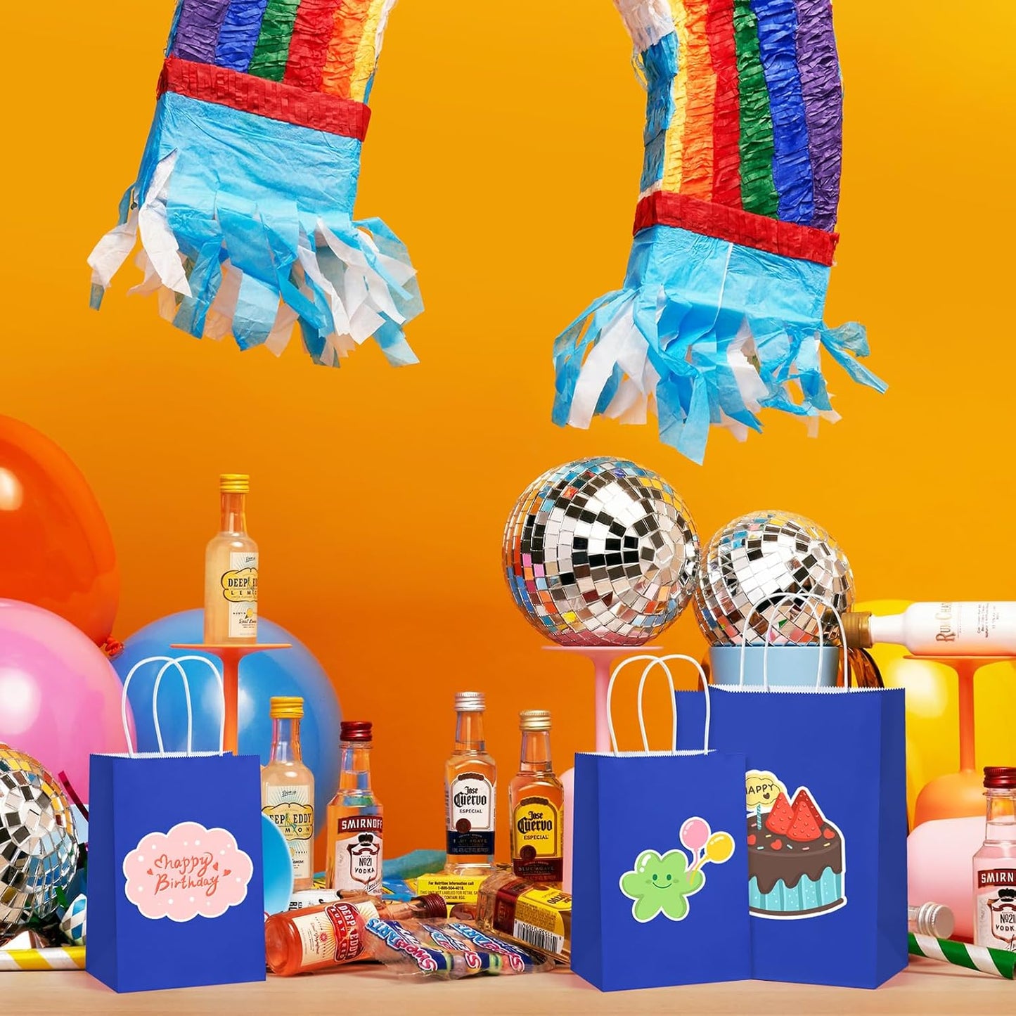 BagDream Royal Blue Gift Bags 10x5x13 Inch 100Pcs Large Kraft Paper Bags Bulk for Shopping, Wedding, Party Favors, Business, Retail, Grocery Paper Sacks with Handles