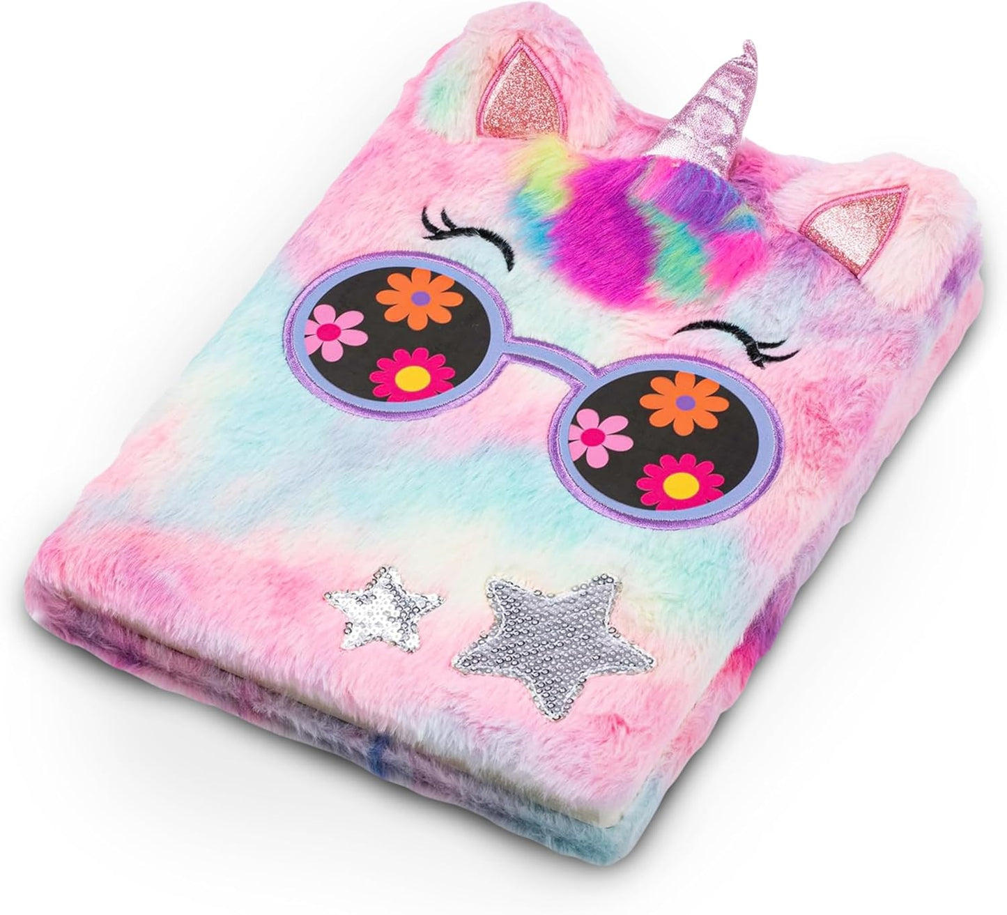 VOTUM Fuzzy Sketch Book: Personalized Artist Sketchbook: Sketching, Drawing and Creative Doodling. Notebook and Sketchbook to Draw and Journal (Unicorn)