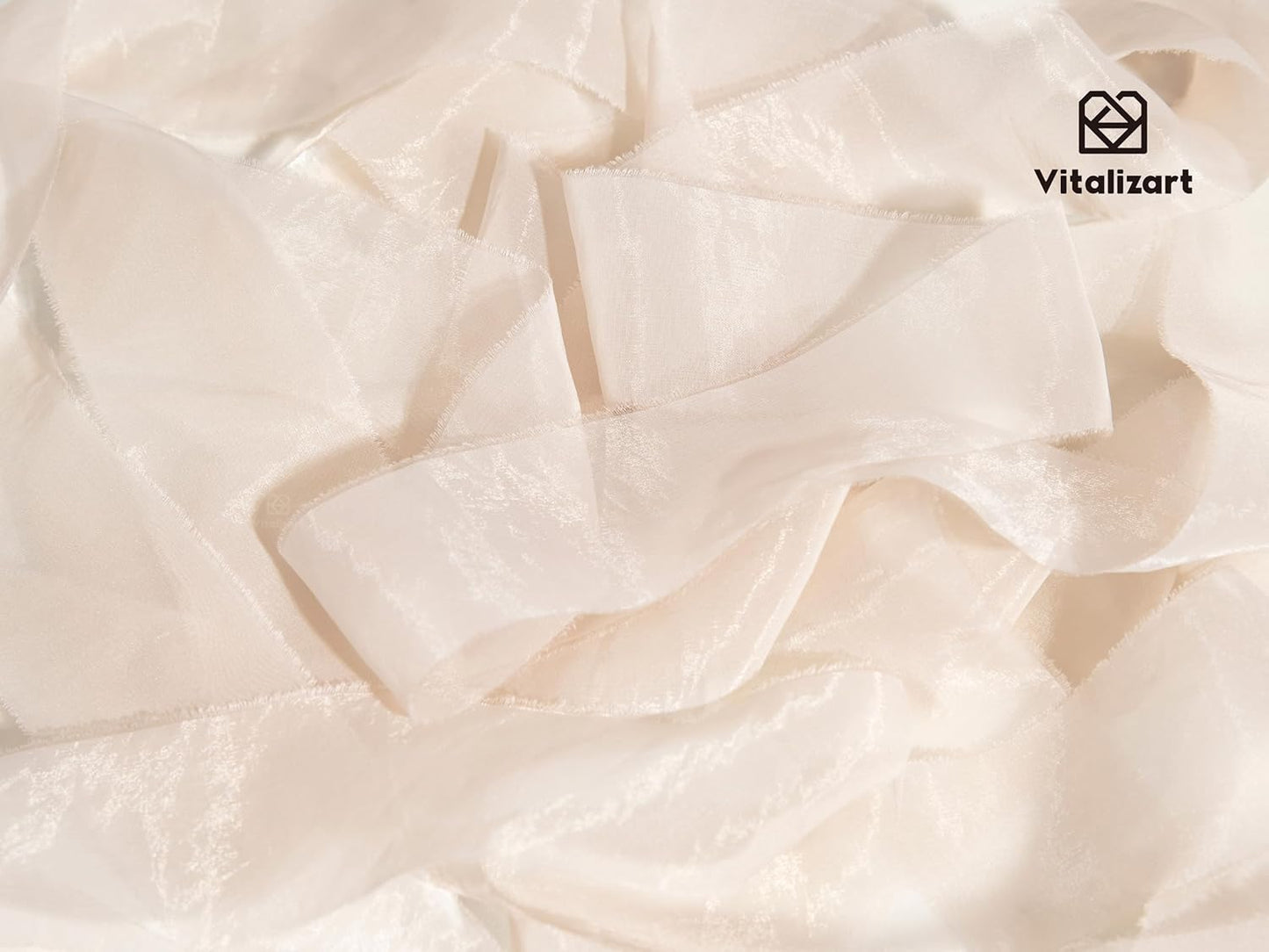 Vitalizart Pink Organza Ribbon Frayed Sheer Organza 1.5" Silk Like Ribbons for Valentines Day Gift Wrapping Craft Flower Bouquet Wedding Invitations Mesh Fabric Blush Light Pink 15 Yards