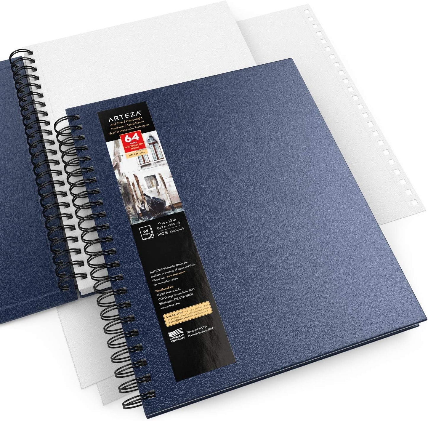 ARTEZA ARTZ-9156 Watercolor-Paper, 9x12-inch-2 Pack, Blue 2 Count