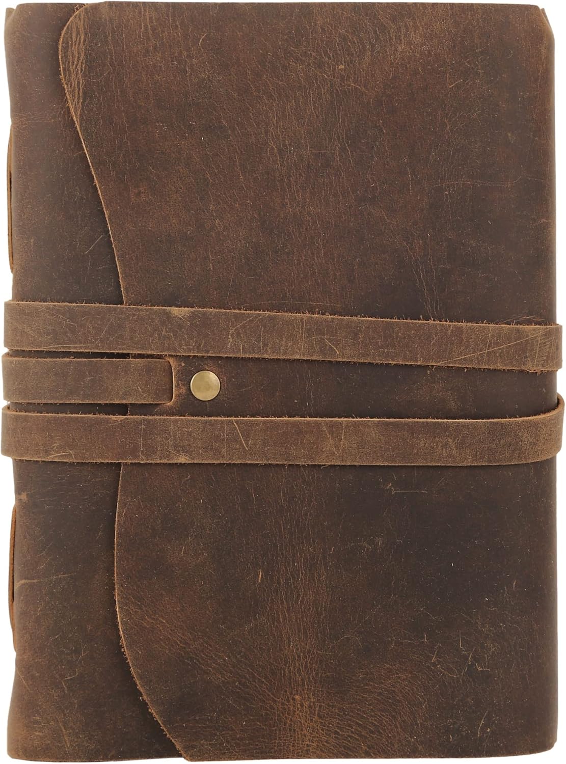 Handmade Leather Journal | Writing Notebook Diary | Bound Daily Notepad For Men & Women Unlined Paper Medium, writing pad for artist, sketch