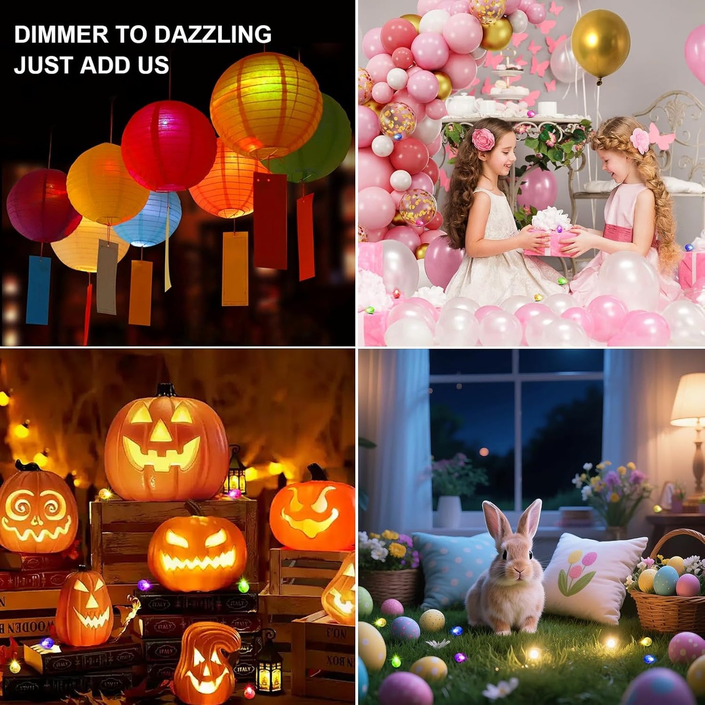 Aogist 100Pcs Yellow Balloon Lights with Hook,Long Standby Time,Waterproof Mini Light for Birthday Party Wedding Christmas Halloween Easter Decorative (Flash)