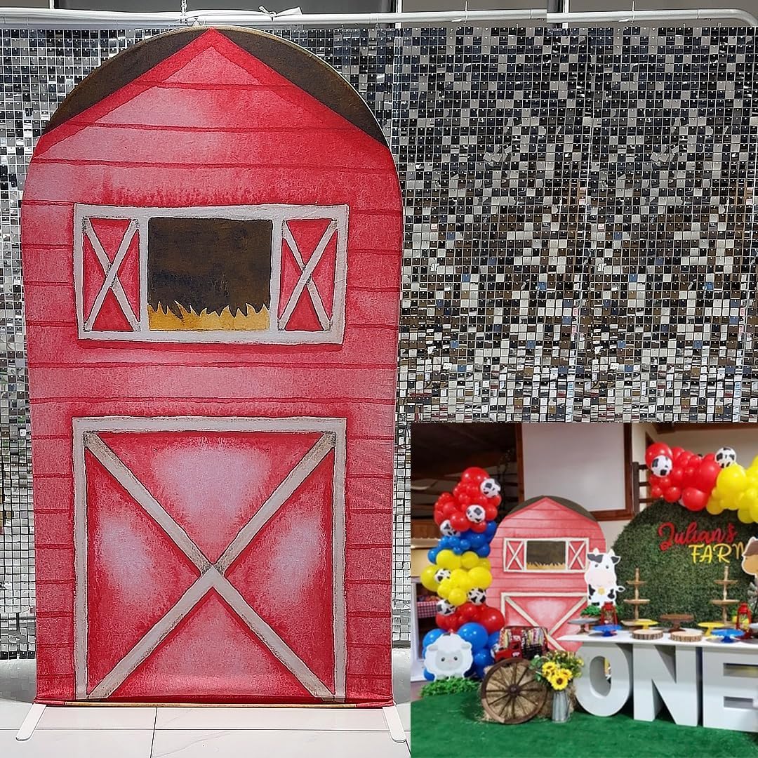 Arch Backdrop Chiara Arch Stand Covers Stretchy Spandex Fabric Farm Door Background for Birthday Baby Shower Party Decoration