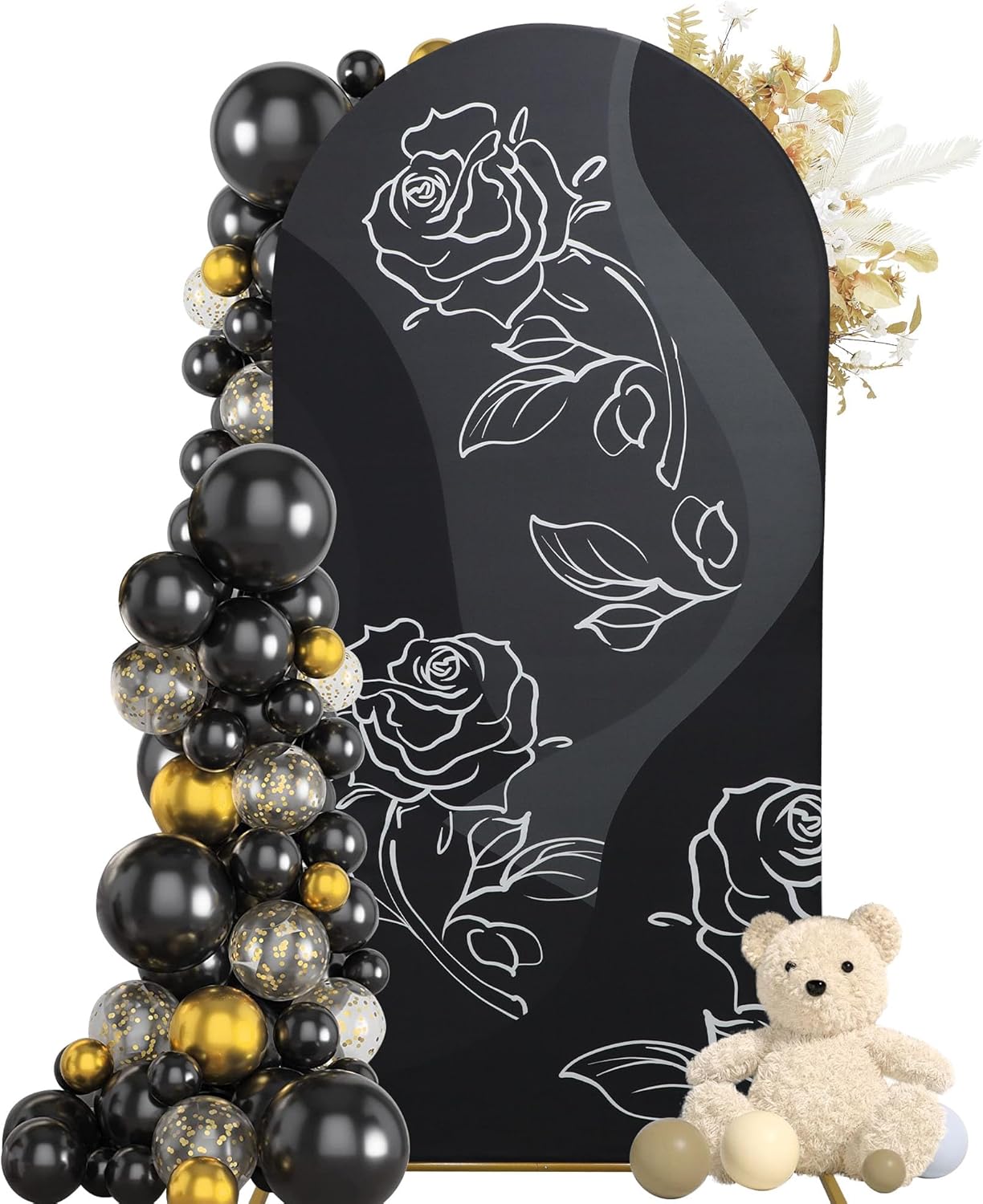 Wedding Arch Cover 7.2FT Spandex Arch Backdrop Cover Stretchy Backdrop for Wedding Birthday Party Decoration Baby Shower