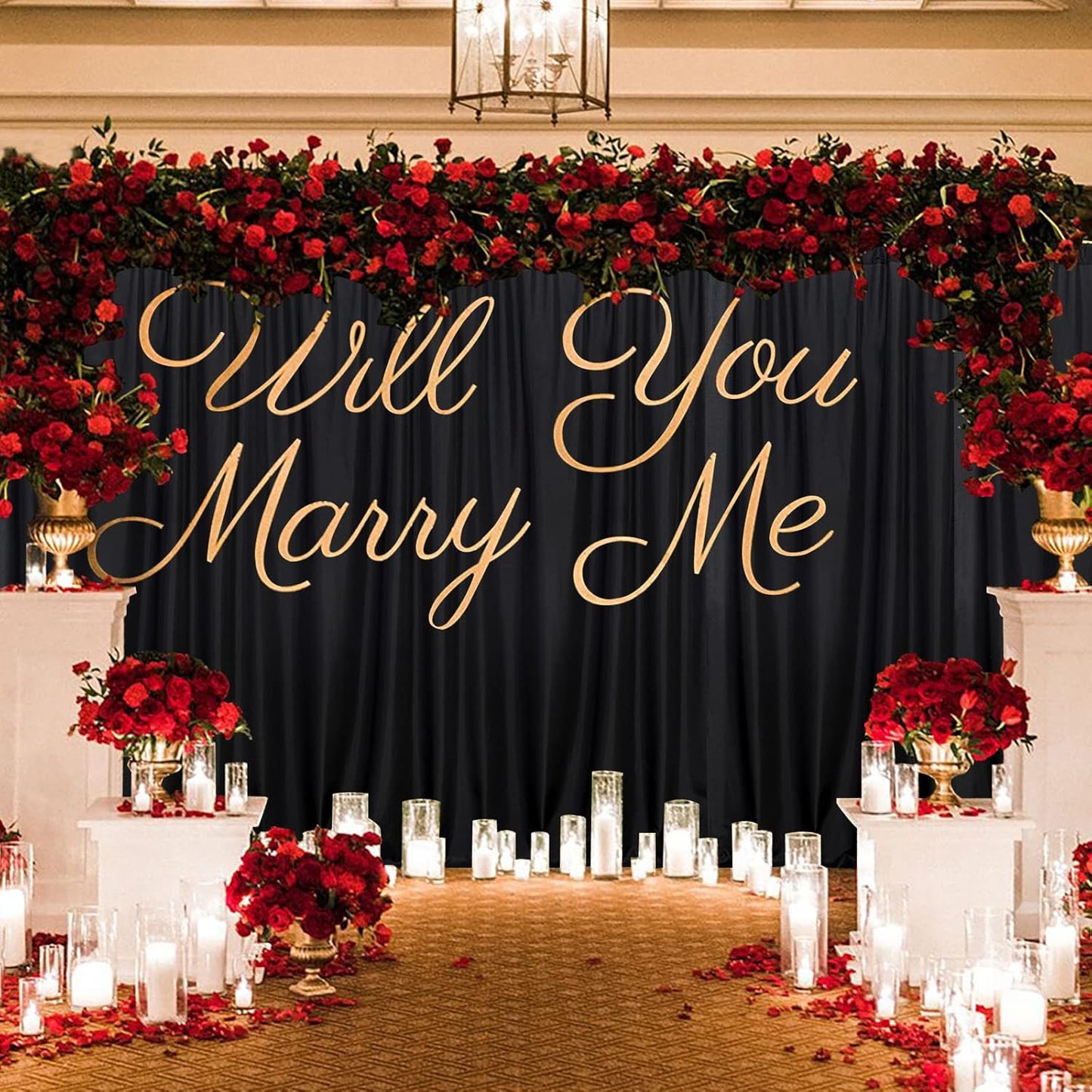 Black Backdrop Curtain for Party, Halloween Backdrop Rod Pocket Photo Drapes Panels Fabric Curtain Backdrop Black Birthday Party Decor for Boys Teens Men,5ft x 7ft, 2 Panels