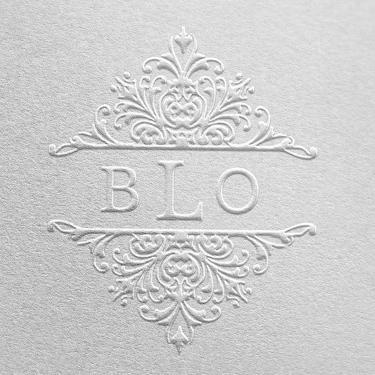 Custom Monogram Embosser - Personalize with Initials & Text - Hand-Held Embossing Stamp - Monogram, Seal Embosser Best for Books, Envelopes, Napkins - 1.625 inch