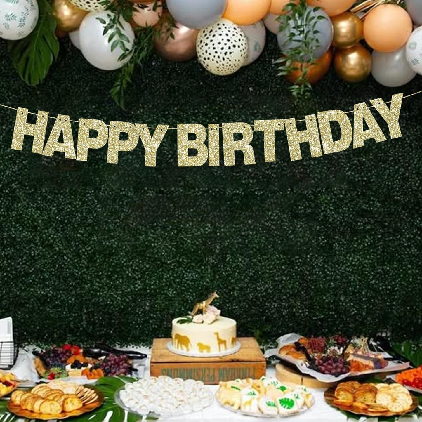 BEISHIDA 116 PCS A-Z Glitter Champagne DIY Letter Banner Kit Make Your Own Banner，Including 111 Letters and Numbers 3 Rope and 2 Threading Device,Customized for Birthday Graduation Wedding Party Decor