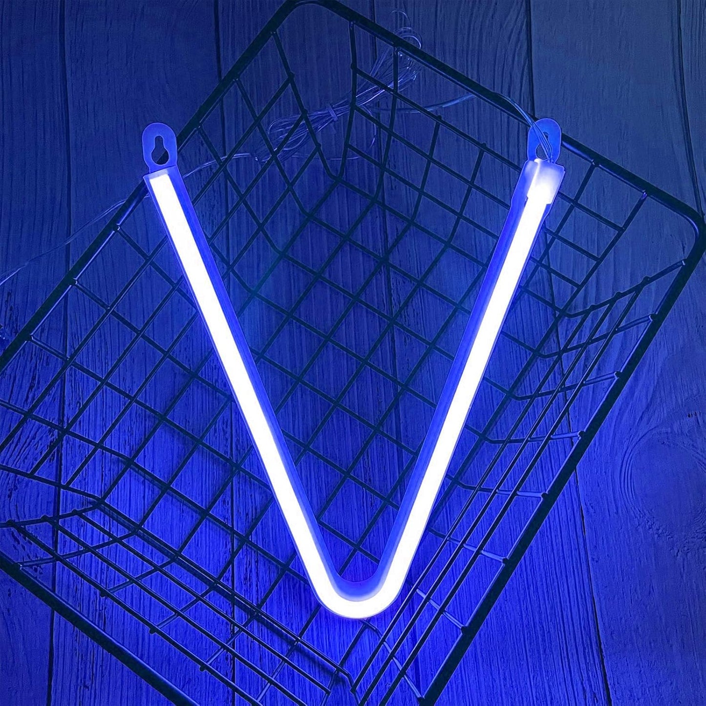 ENUOLI Blue Neon Letter Sign - Battery/USB Powered LED Alphabet Neon Art Lights for Wedding, Birthday, Christmas, Home Bar Decoration