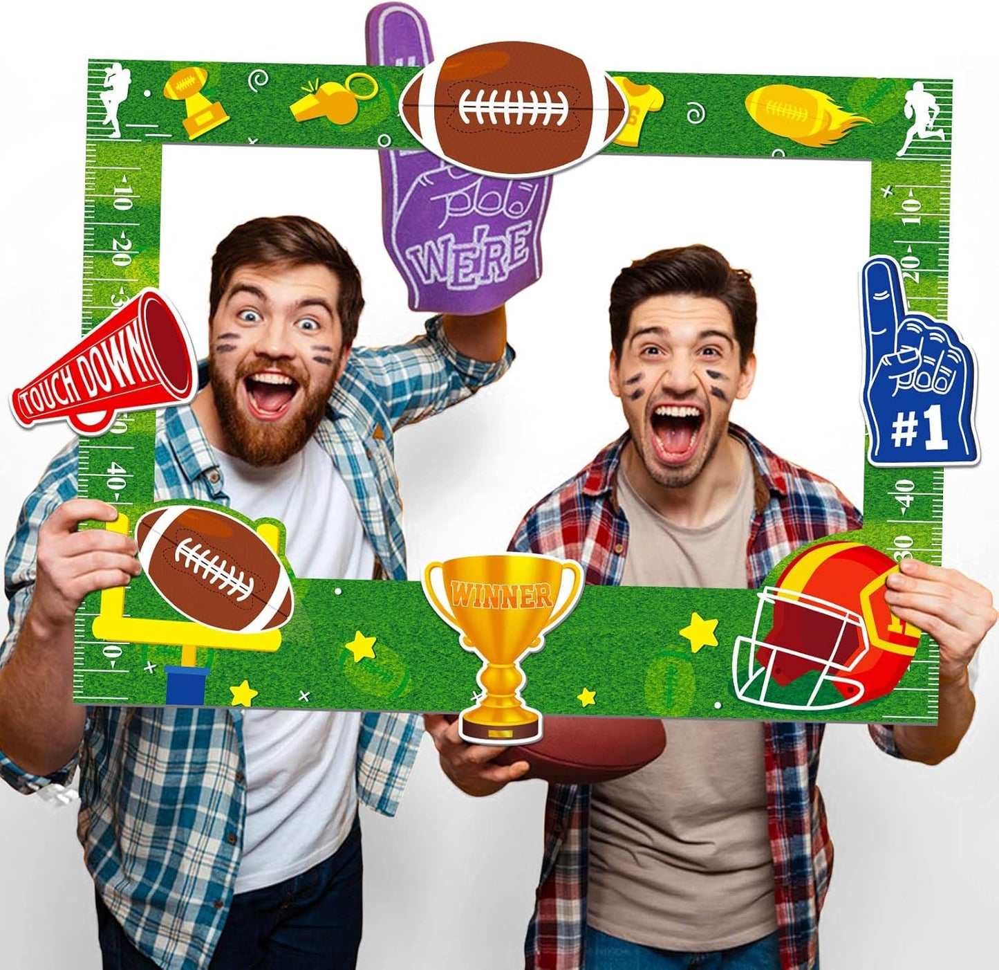 Super Bowl Game Photo Frame Party Supplies Decoration Large Size,Football Sport Game Day Party Supplies