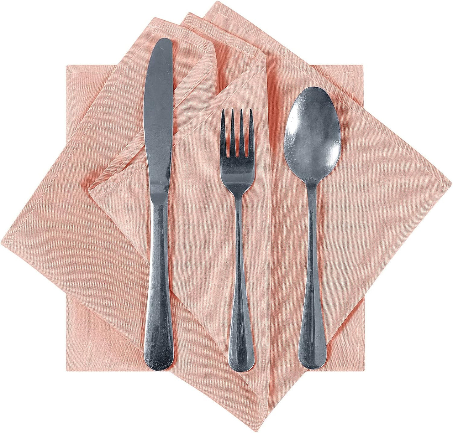 Cloth Napkins 17x17 inch Washable Polyester Dinner Napkins Soft Table Napkins for Wedding Party Dining Banquet(Dusty Pink,25PCS)