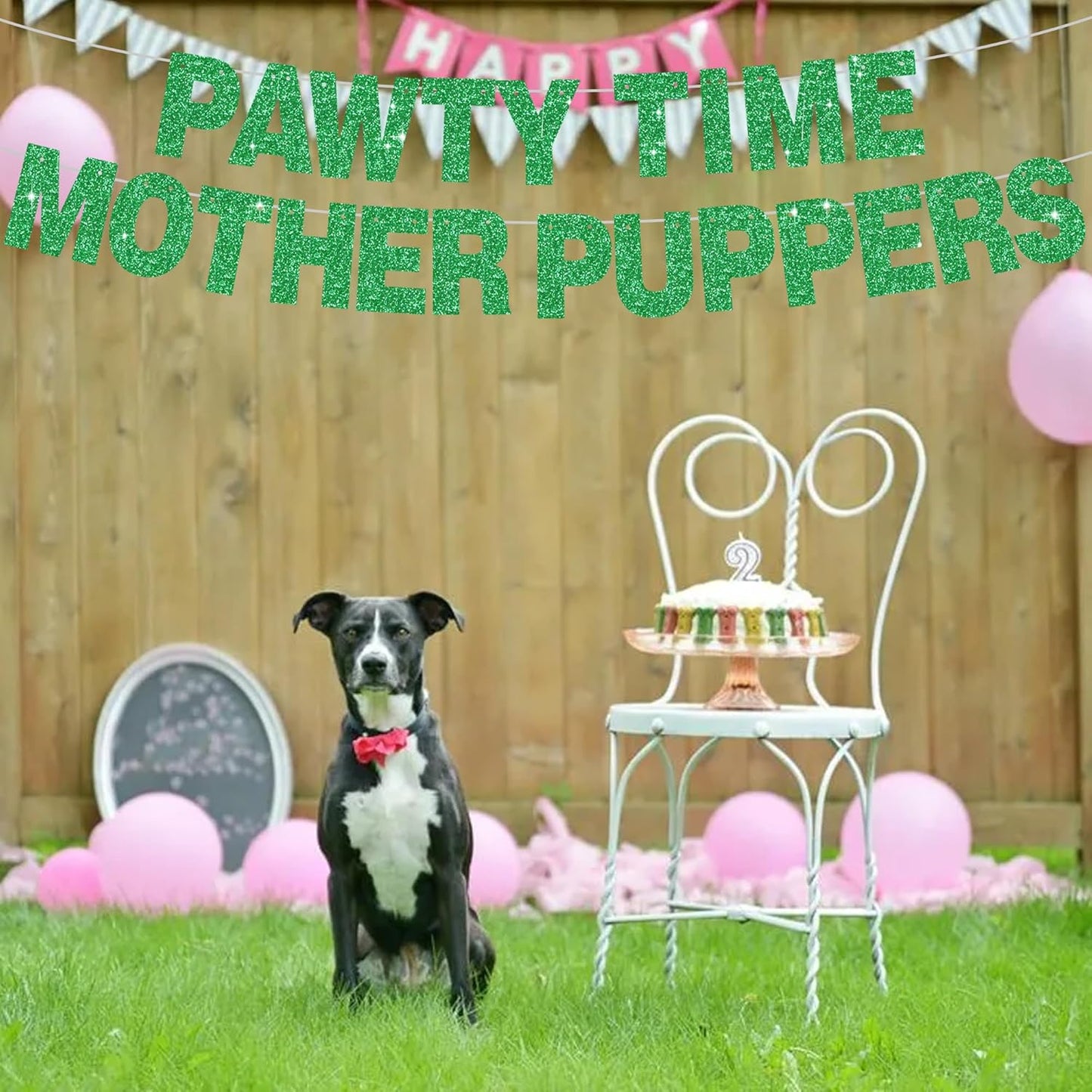 BEISHIDA 116 PCS A-Z Glitter Green DIY Letter Banner Kit Make Your Own Banner，Including 111 Letters and Numbers 3 Rope and 2 Threading Device,Customized for Birthday Graduation Wedding Party Decor