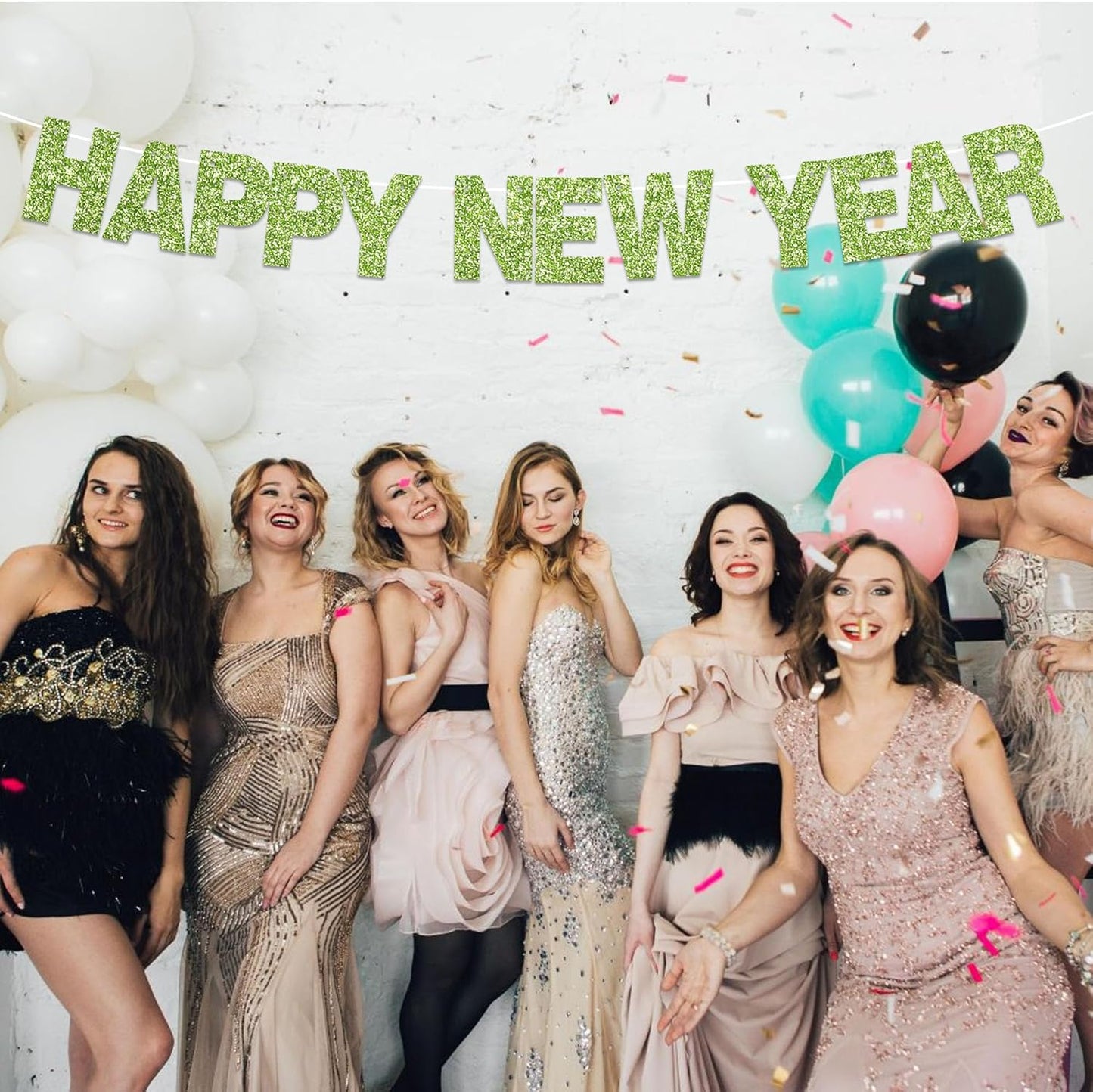 BEISHIDA 116 PCS Glitter Grass green DIY Letter Banner Kit Make Your Own Banner，Including 111 Letters and Numbers 3 Rope and 9 Threading Device,Customized for Birthday Graduation Wedding Party Decor