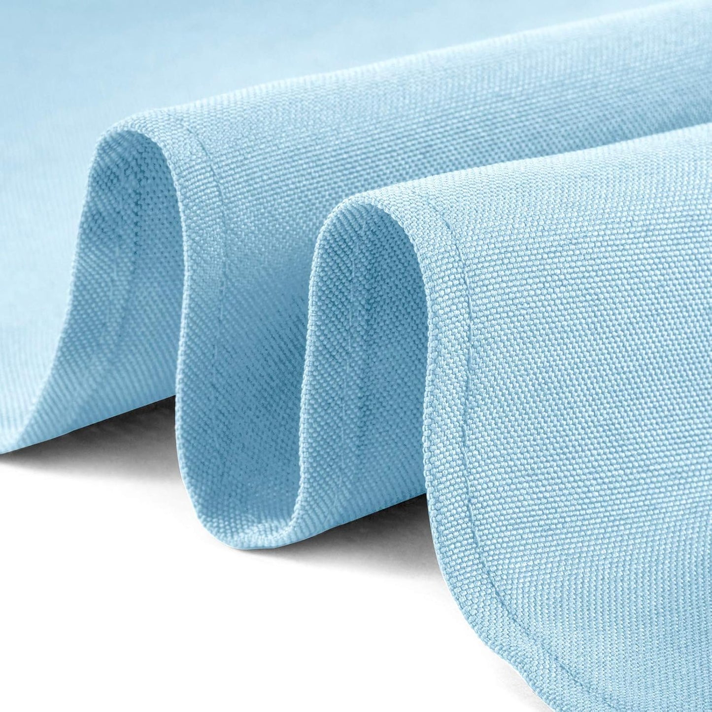 Lann's Linens - 10 Premium 90" x 156" Tablecloths for Wedding/Banquet/Restaurant - Rectangular Polyester Fabric Table Cloths - Baby Blue