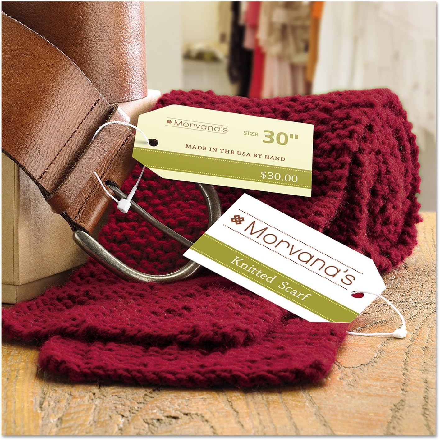 Avery Blank Printable Tags, Sure Feed Technology, 2" x 3.5", White, 96 Customizable Tags, String Included, Great for Branding, Gifts, Merchandising, and More (22802)