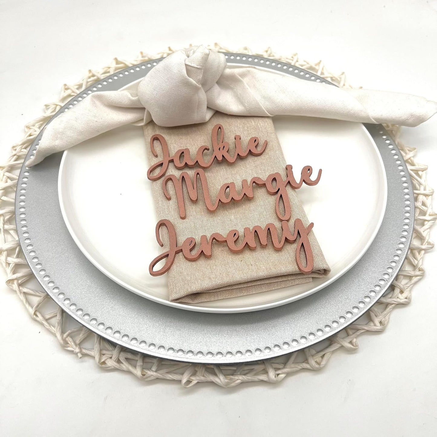 Wedding Name Tags, Personalized Place Cards Table Decoration For Birthdays, Bachelorette,Parties, and Events, Escort Name tags