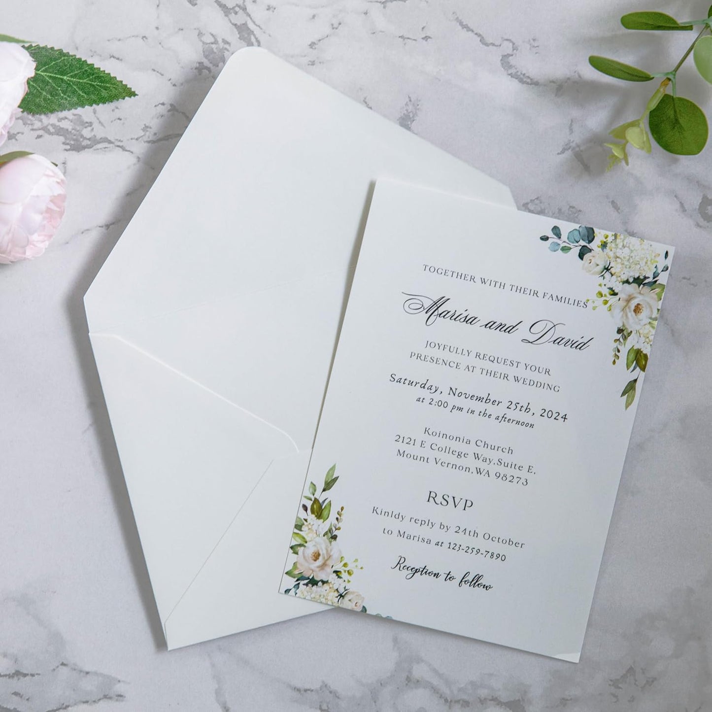 PONATIA 50 PCS A7 Envelopes, 5.25 x 7.48'' Matte Ivory Envelope, Perfect 5x7 Envelopes for Wedding Invitation Cards, Christmas Gift Cards Envelope, Acrylic Invitations, Photos