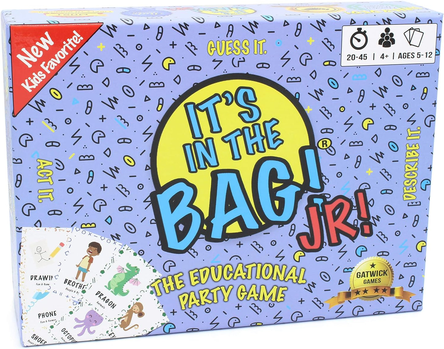 It's in The Bag! Jr. - A Charades Game for Kids and Family! - Interactive Picture Charades Board Games for Family Night, Board Games for Kids 4-6/6-8/8-12 - Games for Family Game Night with Kids