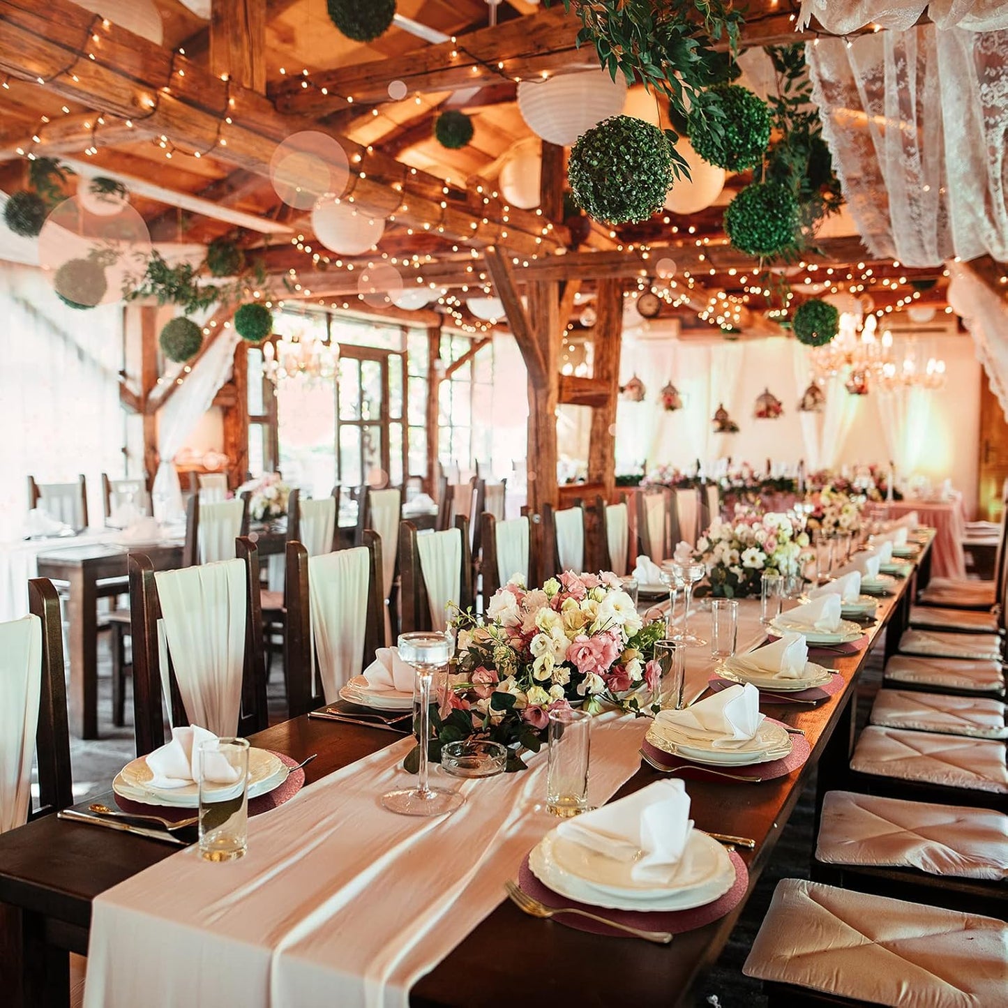 50 Pieces Rose Gold Glitter Paper Place Mats Sparkle 14'' Round Disposable Table Mats Rose Golden Doilies Decorative Placemats for Wedding Banquet Party Home Dining Table Decor