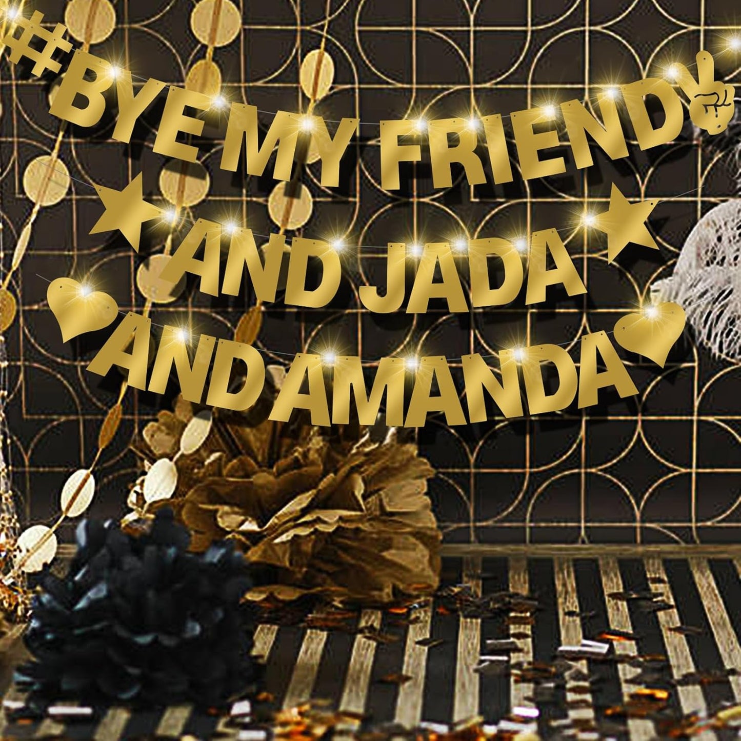 167Pcs DIY Glitter Customizable Banner Kit Custom Banner Happy Birthday Letter Banners Personalized Banners Decor for Christmas Baby Shower Birthday Party Decorations Supplies(Shiny Gold)