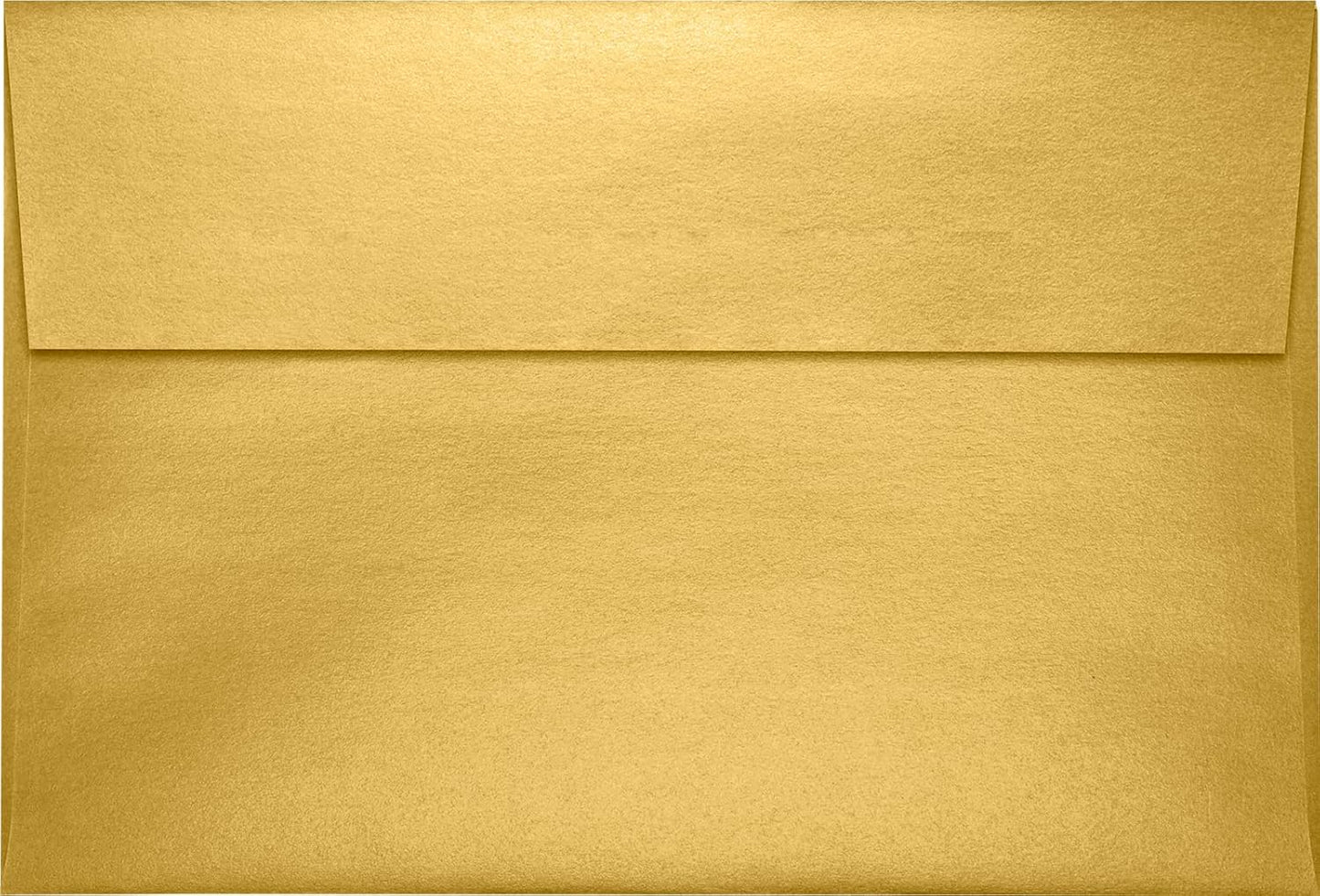 LUXPaper A10 Invitation Envelopes | Peel & Press | 6" x 9 1/2" | Gold Metallic | 80lb. Text | 50 Qty