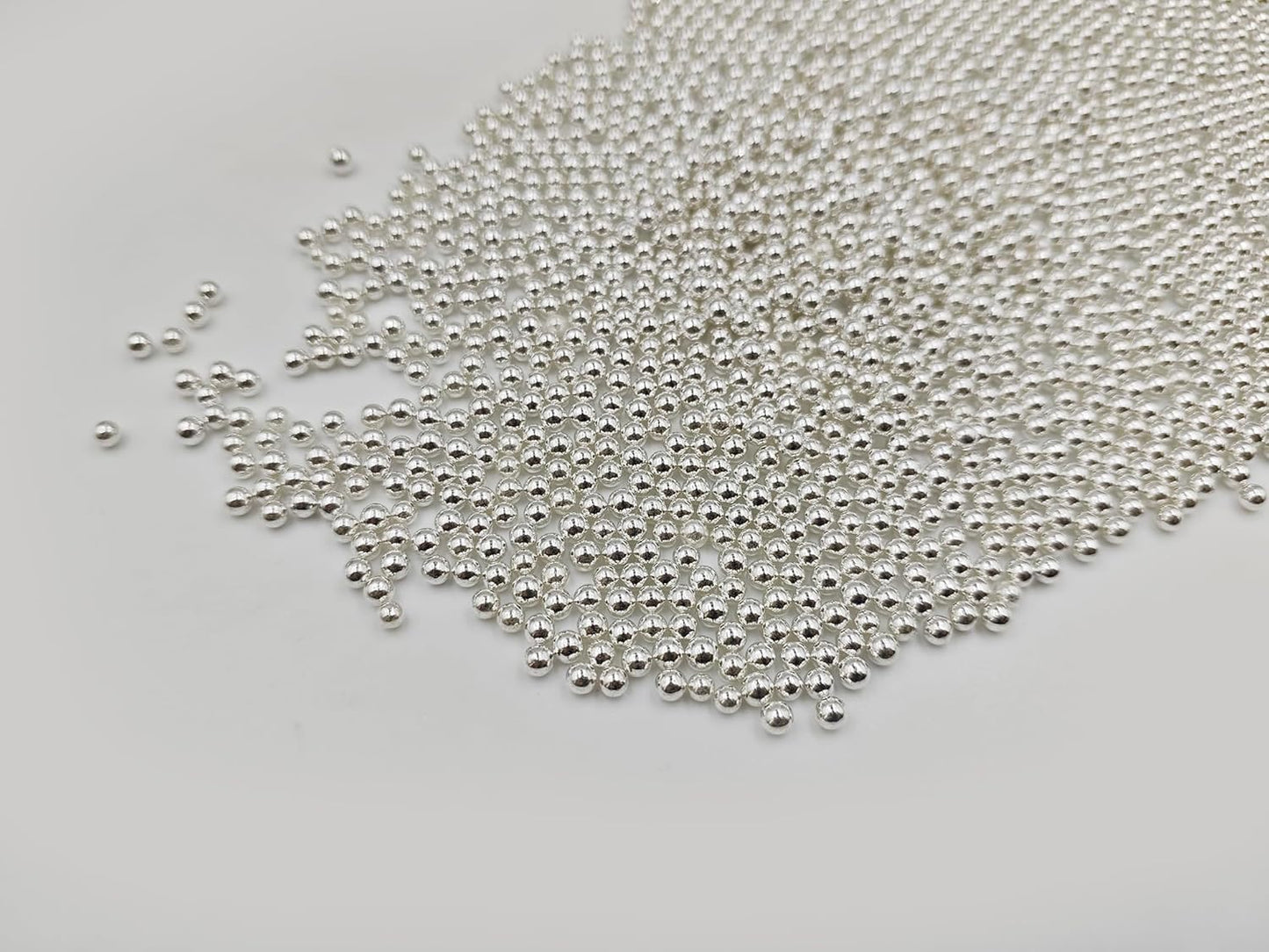 Silver Pearl Sugar Sprinkles 3.9 oz, 4mm Candy Pearls Ideal for Baking, Cake and Cupcake Toppers, Cookie Decoration, Ice Cream Topping, Wedding Shower Valentines Halloween Christmas