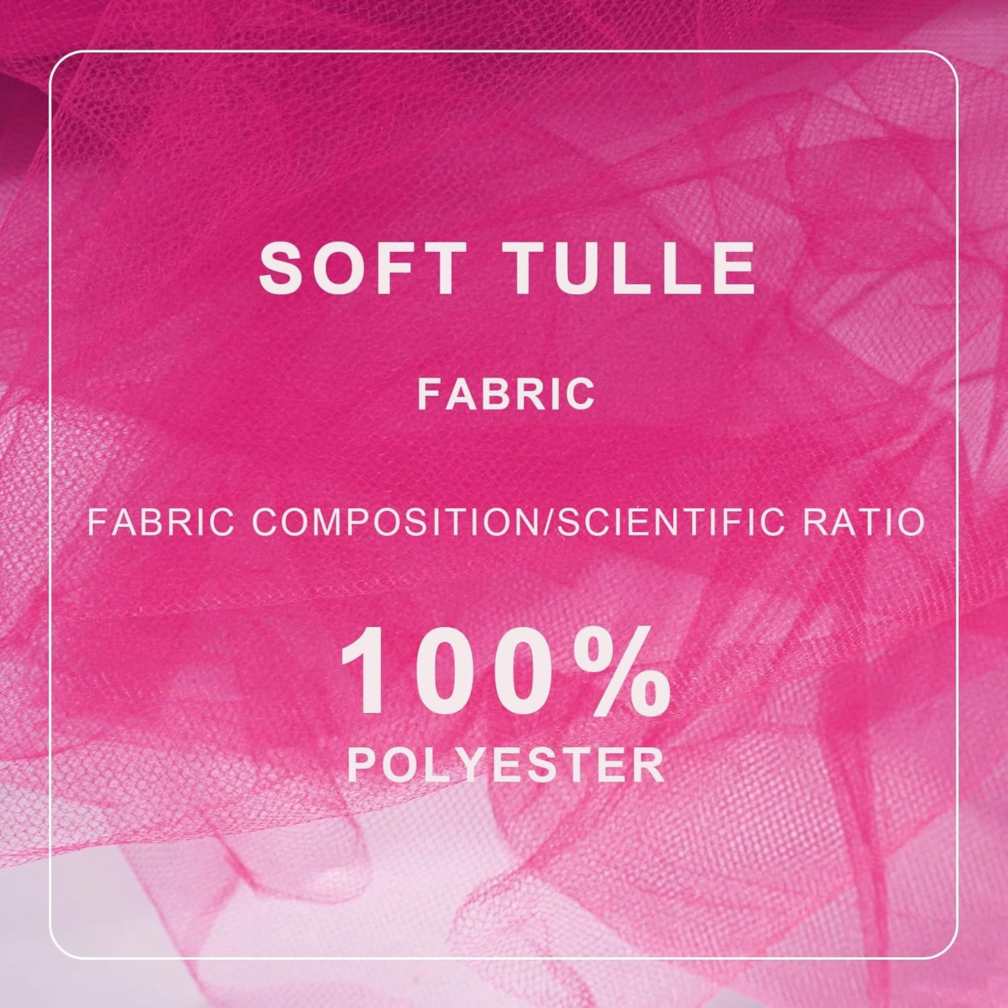 Fuchsia Tulle Fabric Roll Spool Bolt (54 Inch by 40 Yards) Large Tulle Wedding Party Decoration, Tutu Skirt, Table Runner, Gift Wrapping, Bridal Shower, Soft & Drape (Fuchsia)