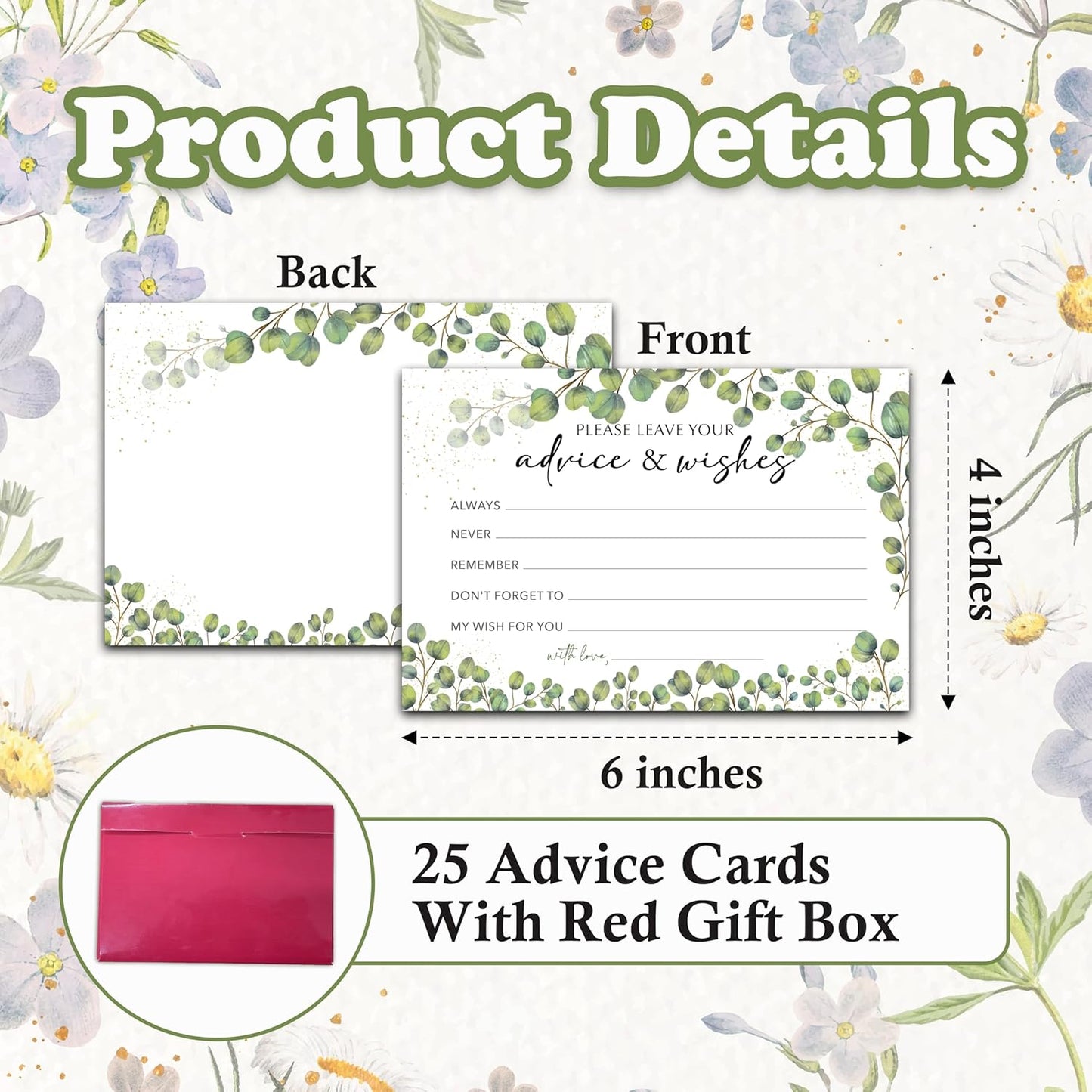 Advice And Wishes Cards (25pcs), Leaf Theme Advice Cards For Mr And Mrs, Bride And Groom, New Parents, Bridal Shower, Baby Shower, Engagement, Wedding, Bachelorette Party Games Decor -A02