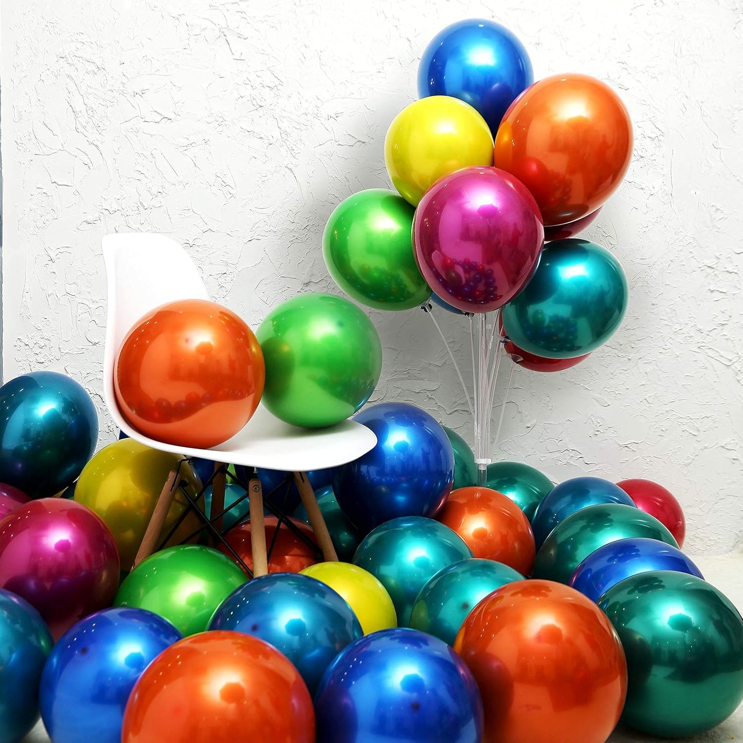 Metallic blue balloons 50 pcs 12 inches Royal blue balloons double layer blue balloons are more durable suitable for wedding, birthday party balloon decorations