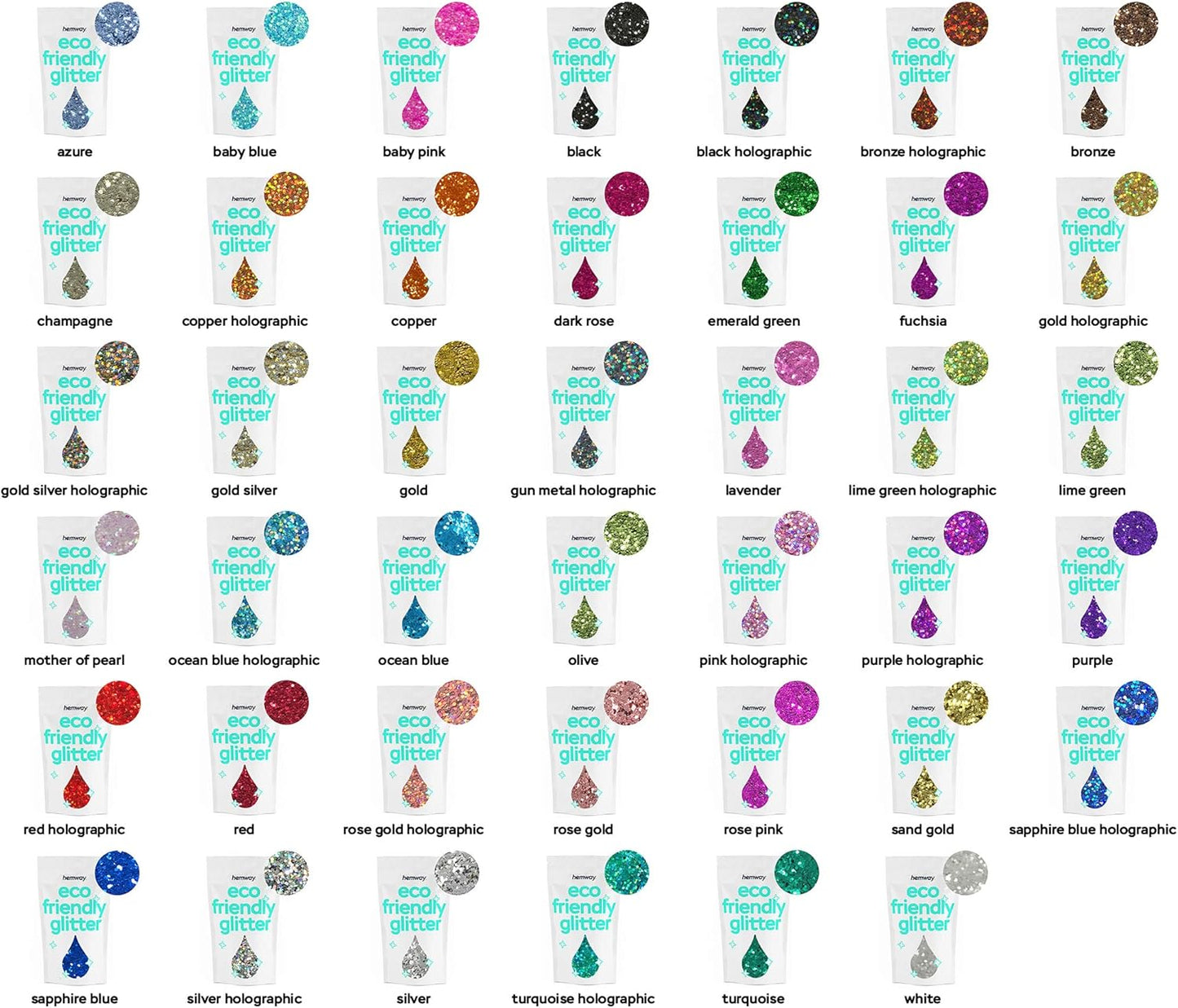 Hemway Eco Friendly Biodegradable Glitter 100g / 3.5oz Bio Cosmetic Safe Sparkle Vegan for Face, Eyeshadow, Body, Hair, Nail and Festival - Super Chunky (1/8" 0.125" 3mm) - Mother of Pearl Iridescent