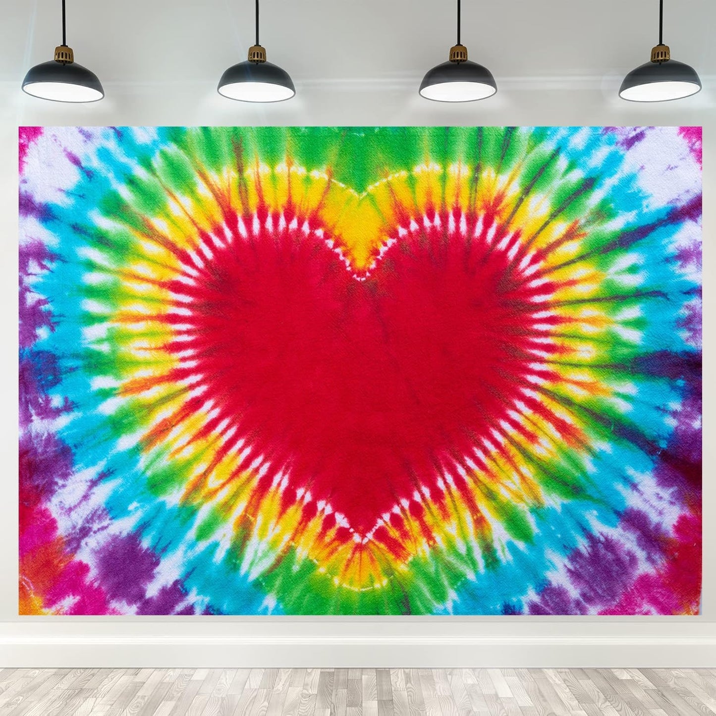 Hippie Backdrop 7x5ft 60s 70s Backgrounds Tie Dye Theme Party Decorations Hippie Supplies Photo Booth Props