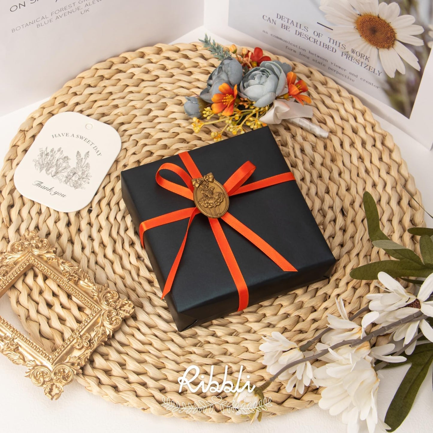 Ribbli Torrid Orange Satin Ribbon Double Faced Satin 1/4 Inch x Continuous 100 Yards-Orange Ribbon for Gift Wrapping Crafts Wedding Decoration Bows Bouquet Floral Arrangement