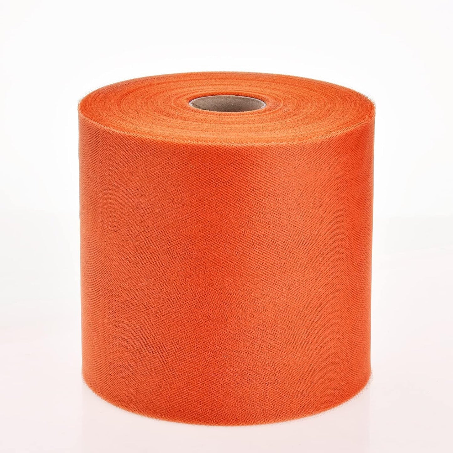 Tulle Fabric Roll, 6” by 200 Yards (600FT) Tulle Organza Fabric Spool for DIY Tutu Skirt Baby Shower Decor Wedding Backdrop Crafts Birthday Party Supplies(New-Orange)
