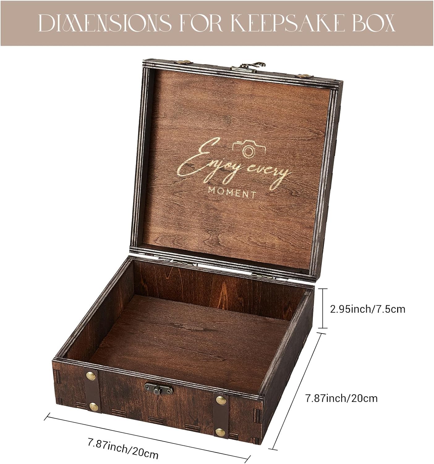 AW BRIDAL Wedding Keepsake Box for Memories, Engraved Wooden Decorative Box, Bridal Shower Presents for Bride Bachelorette, Wedding Gifts for Couples, Engagement Gift for Newly Engaged Couple