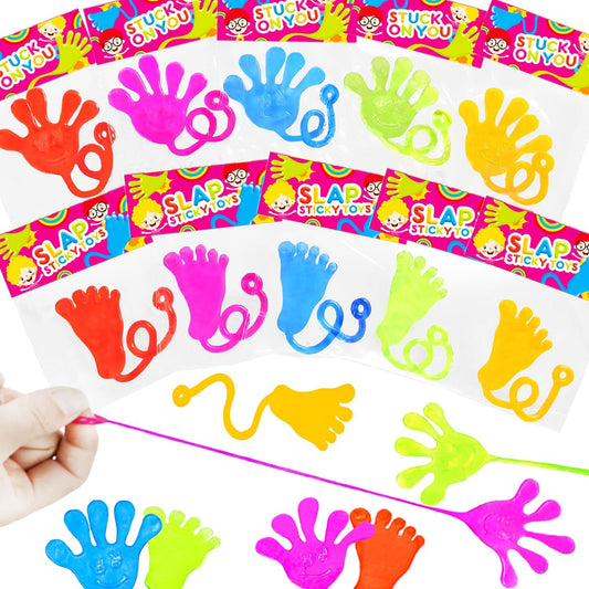 Halloween Party Favors Goodie Bag Stuffer Fillers for Kids (30 PCS), Large Sticky Hands & Feet for Birthday Pinata, Classroom Students Non Candy Treats Prizes Supplies Toy Gift for Toddlers Boys Girls