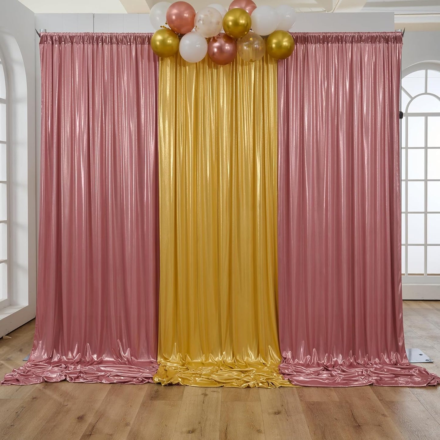 20x10 ft Wrinkle Free Rose Gold Sequin Backdrop Curtain for Parties,Thick Not Fall-Off Glitter Backdrop Drapes,4 Panels 5x10ft Shimmer Photo Back Drop Cloth for Wedding Birthday Photography Background