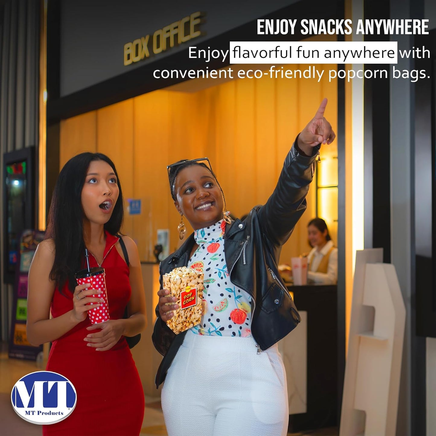 MT Products Popcorn Bags 2.5 oz. - Medium Individual Popcorn Holder - Pack of 50