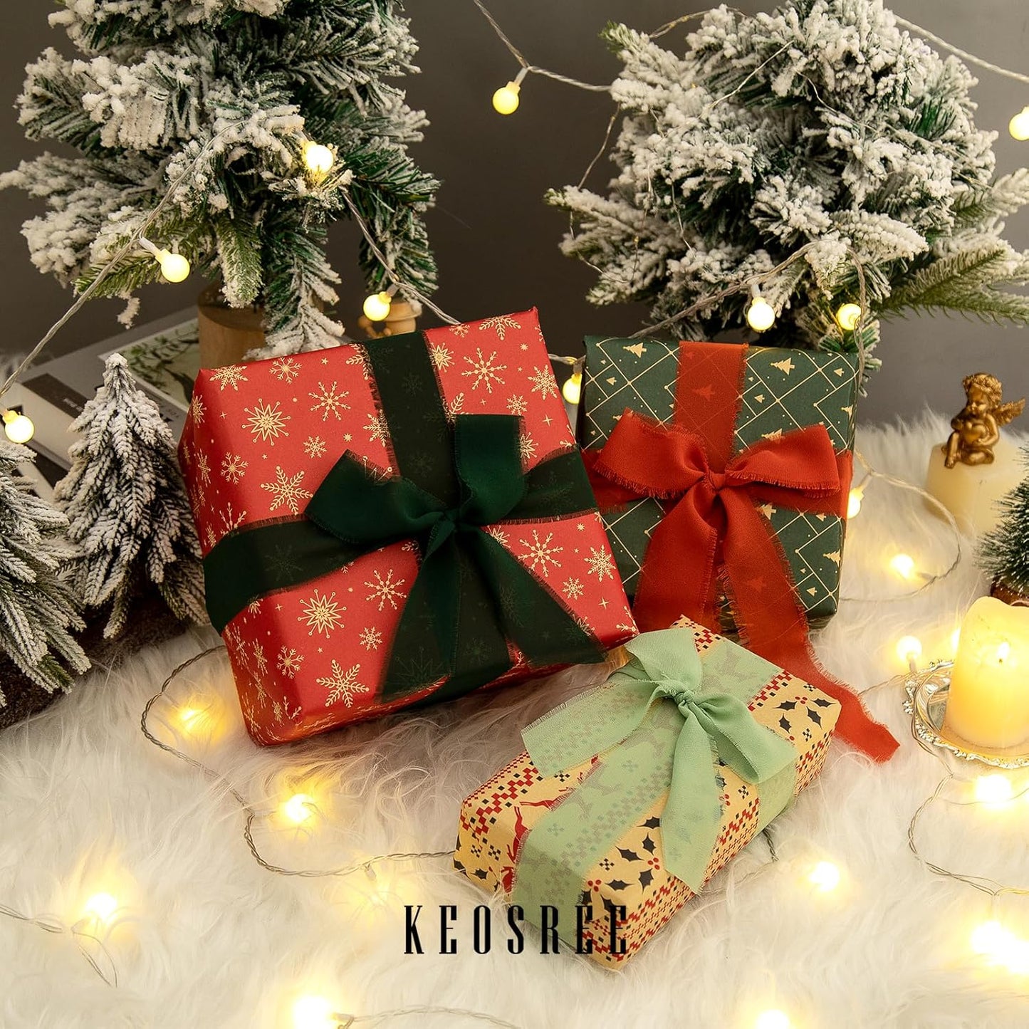 3 Rolls Black Handmade Chiffon Ribbon,1.5" x 21Yd Frayed Fringe Silk Ribbons (3 Rolls *7Yd) for Gifts Wrapping, Wedding Invitations, Bridal Bouquets, Decorations